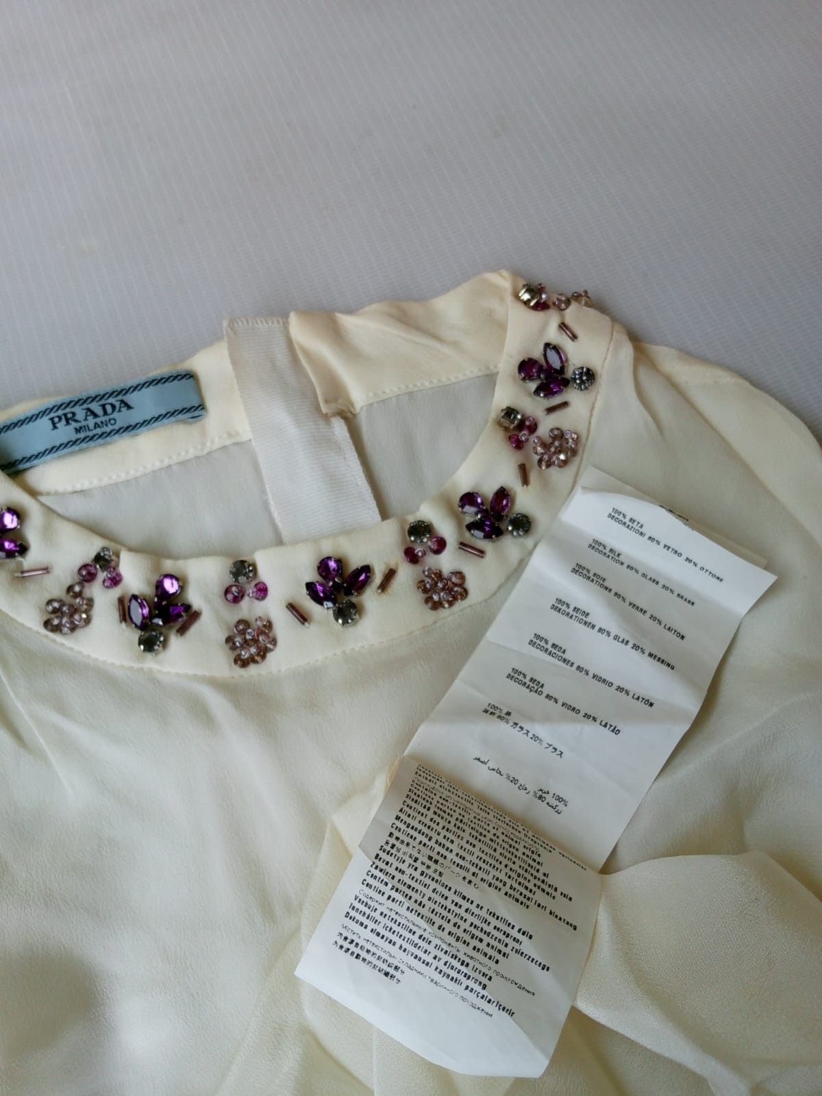 Prada Prada tops broken white in the blouse Size M / US 6-8 / IT 42-44 - 8 Thumbnail