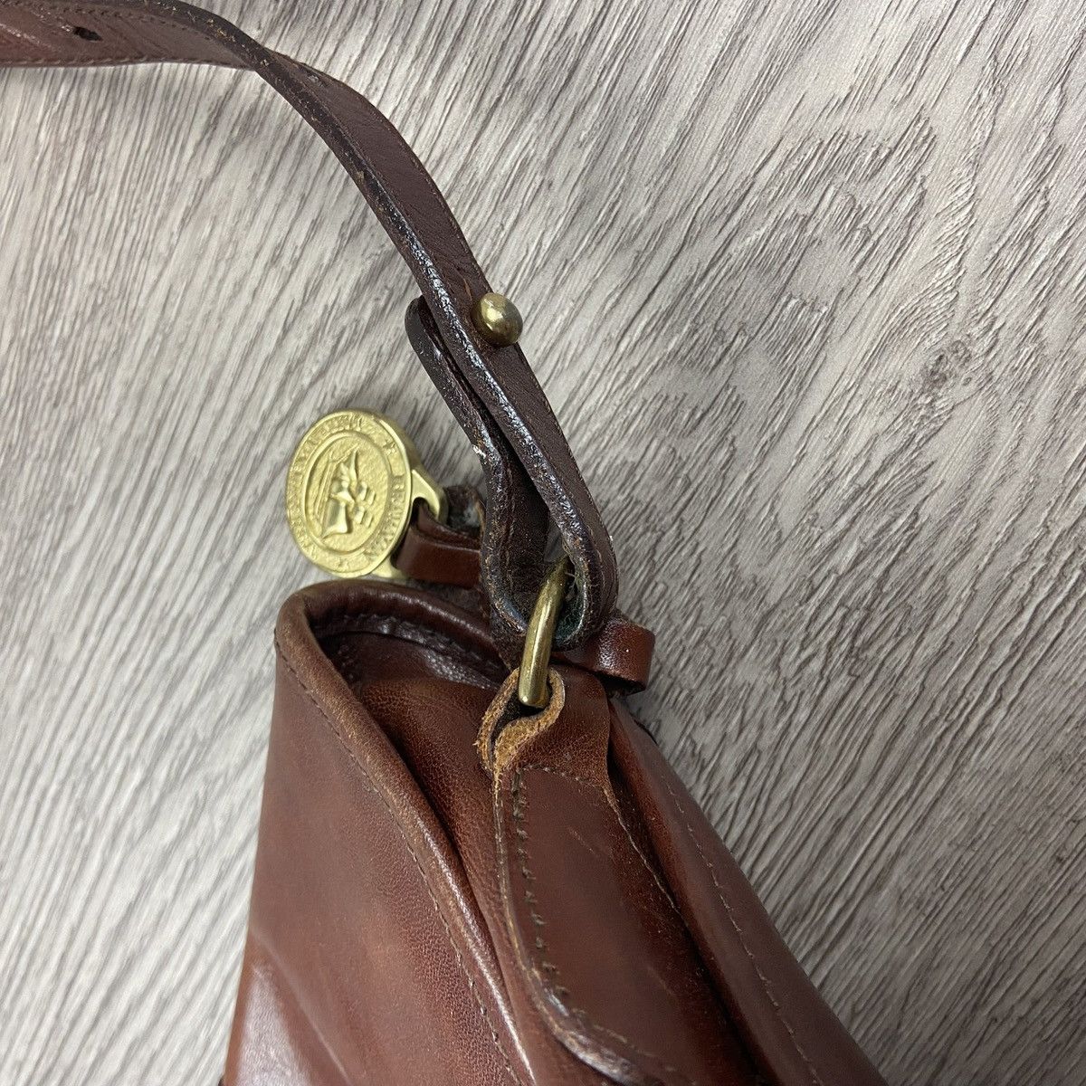 BRAHMIN Brahmin Brown Shoulder Bag Gold Hardware Buckle Medium 11x8 Size ONE SIZE - 5 Thumbnail