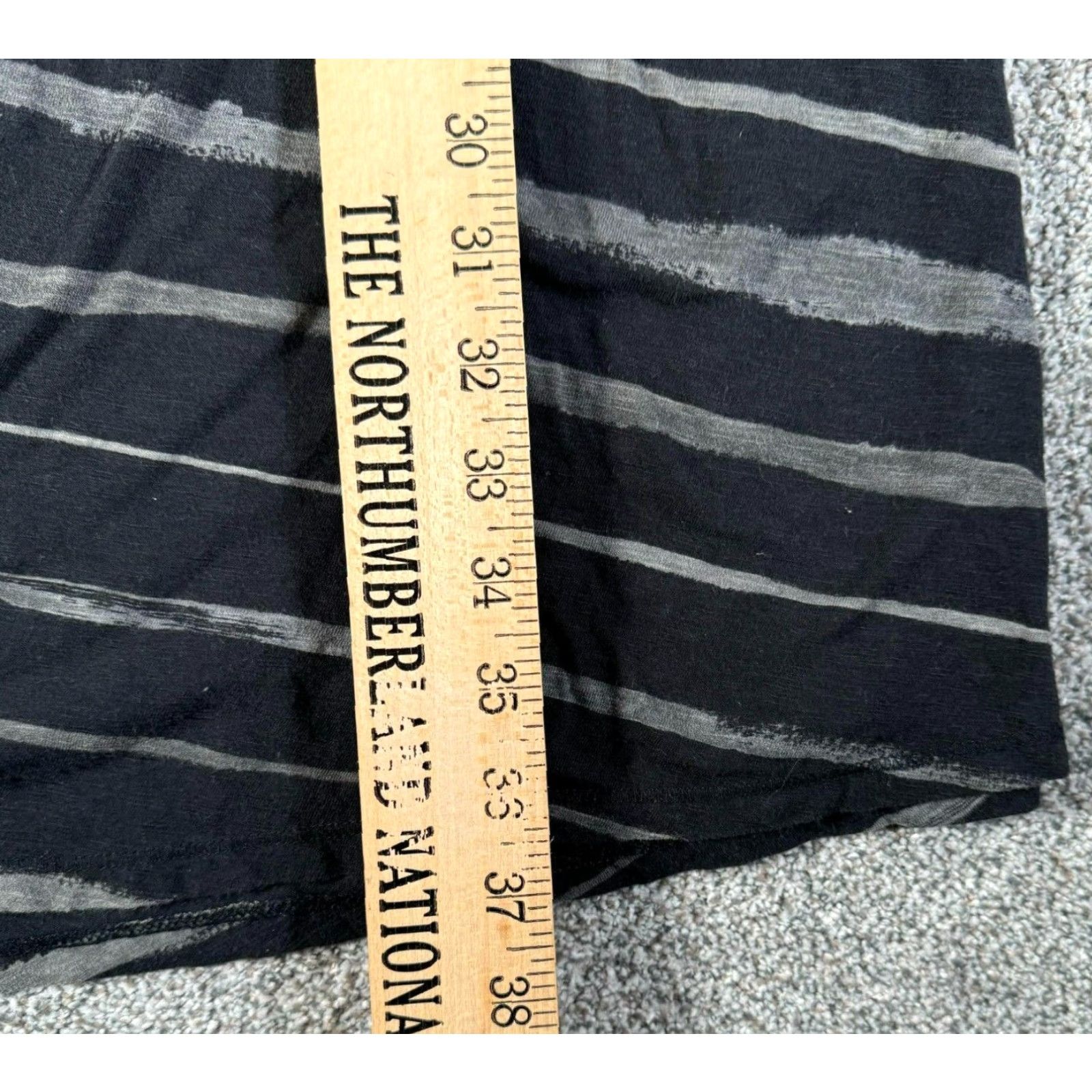Express Express Skirt Women XS Maxi Dark Asymmetrical Striped Grunge Y2K Edgy Whimsigoth Size 26" / US 2 / IT 38 - 4 Thumbnail