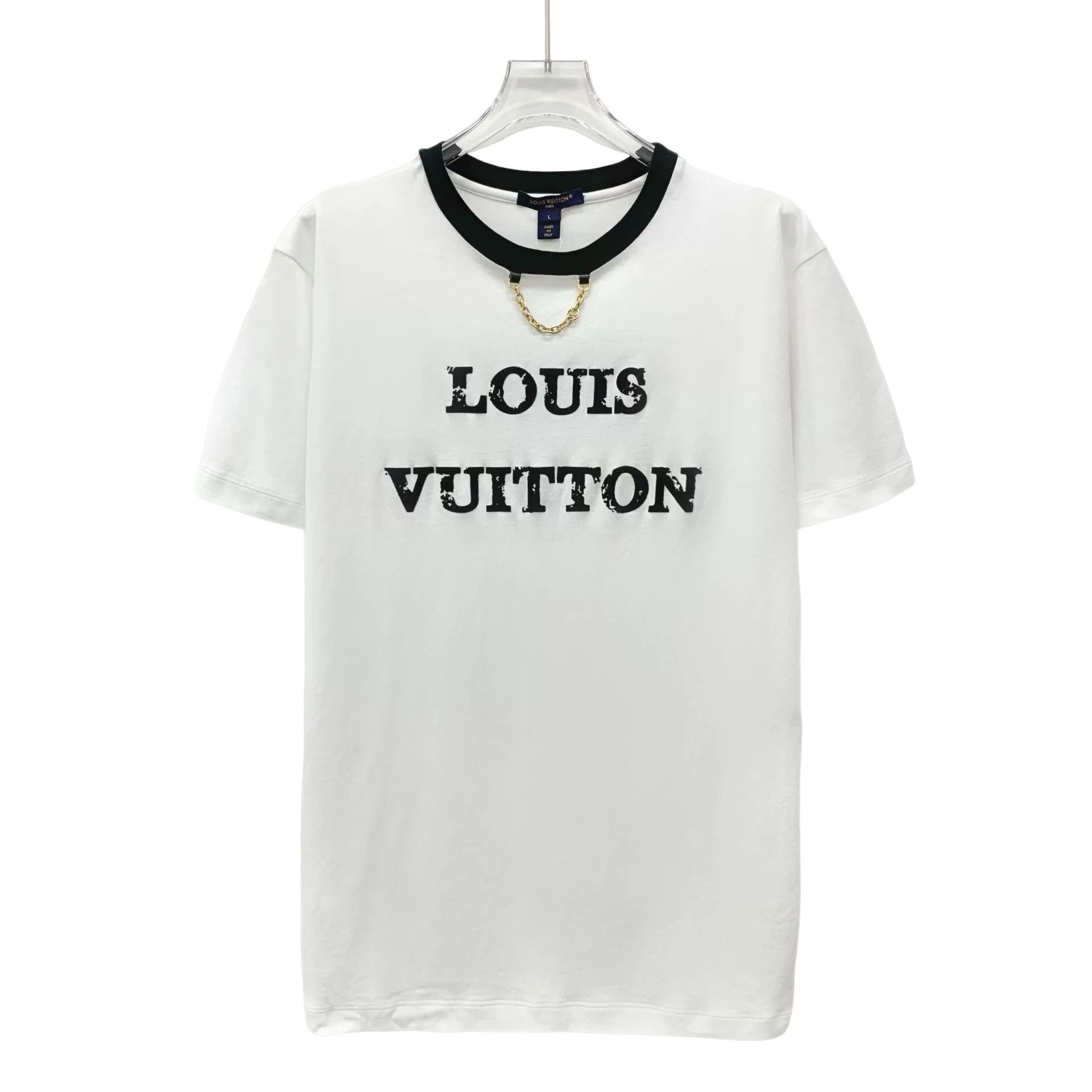 Louis Vuitton Louis Vuitton Chain Detail Logo T-Shirt Size L Size US L / EU 52-54 / 3 - 1 Thumbnail
