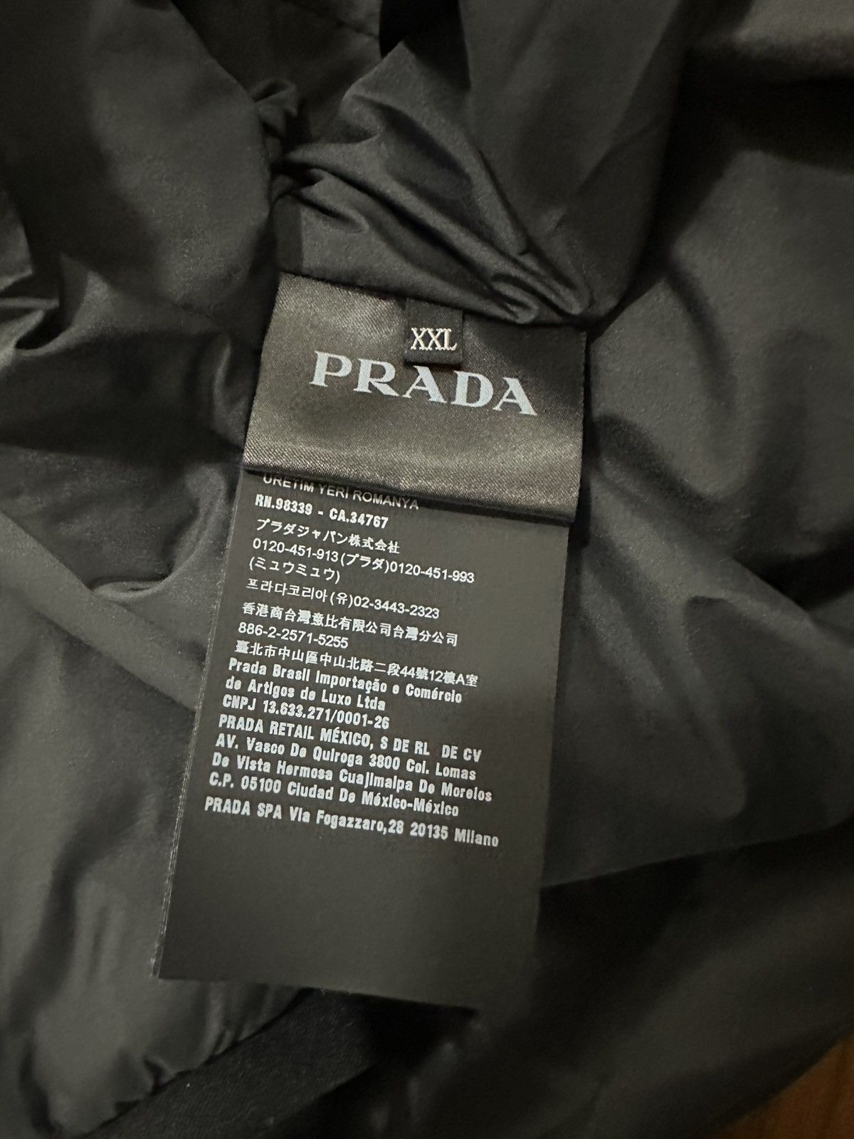 Prada Prada Linea Rossa Black Polyester Padded Jacket sz XXL Size US XXL / EU 58 / 5 - 8 Thumbnail