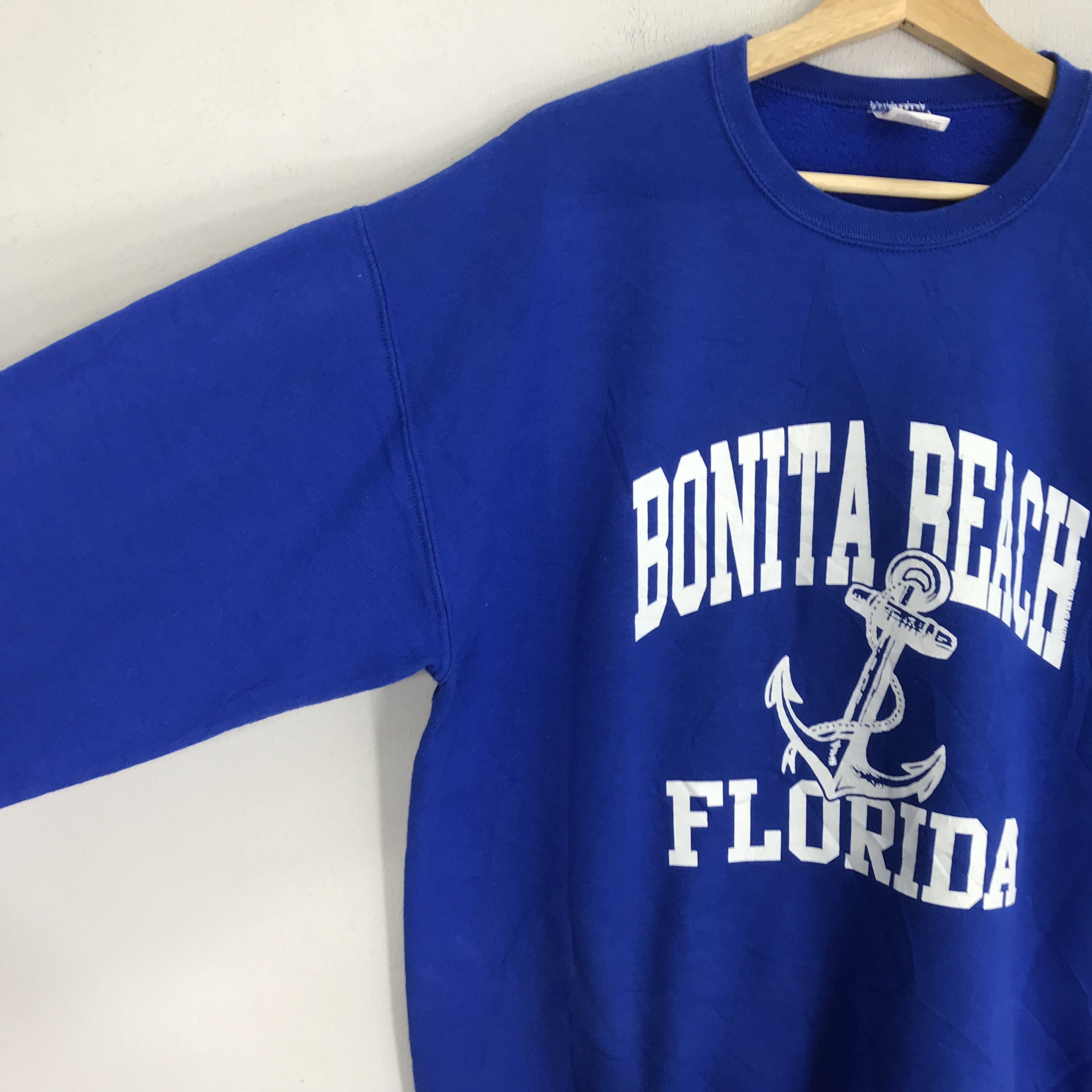 Vintage Vintage Bonita Beach Florida Blue Sweatshirt - 249 Size US L / EU 52-54 / 3 - 4 Thumbnail
