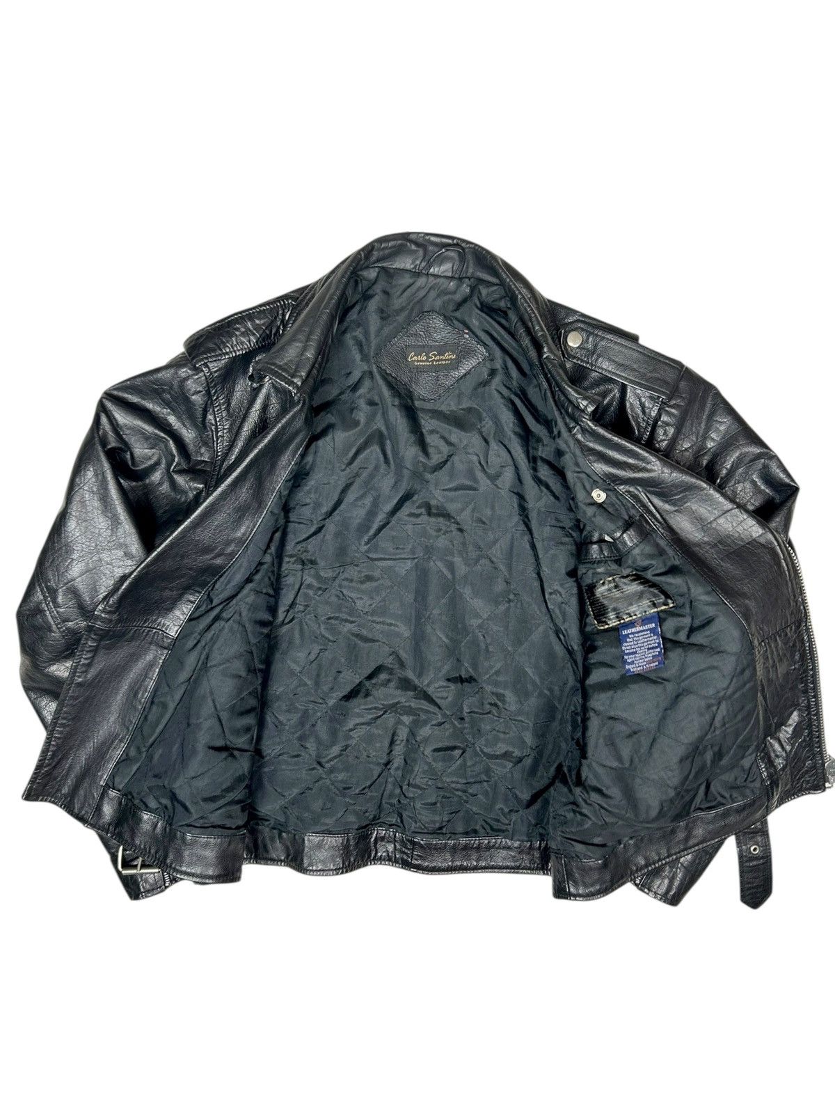 Genuine Leather Vintage Black Leather Biker jacket Size US M / EU 48-50 / 2 - 3 Thumbnail