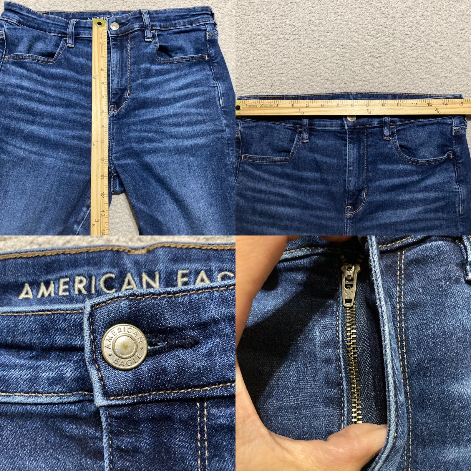 American Eagle Outfitters American Eagle Jeans Womens sz 12 High Rise Jegging Blue Denim Medium Wash Size 34" / US 12 / IT 48 - 8 Thumbnail