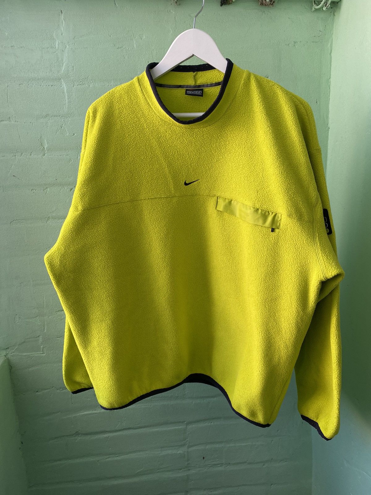 Nike × Vintage Vintage Nike Fleece Orange Very Rare Size US L / EU 52-54 / 3 - 12 Thumbnail