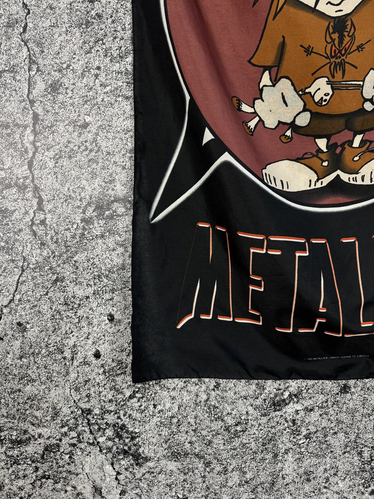Metallica Rare Vintage 1999 Metallica Rock Band Banner Flag Italy Made Size ONE SIZE - 4 Thumbnail
