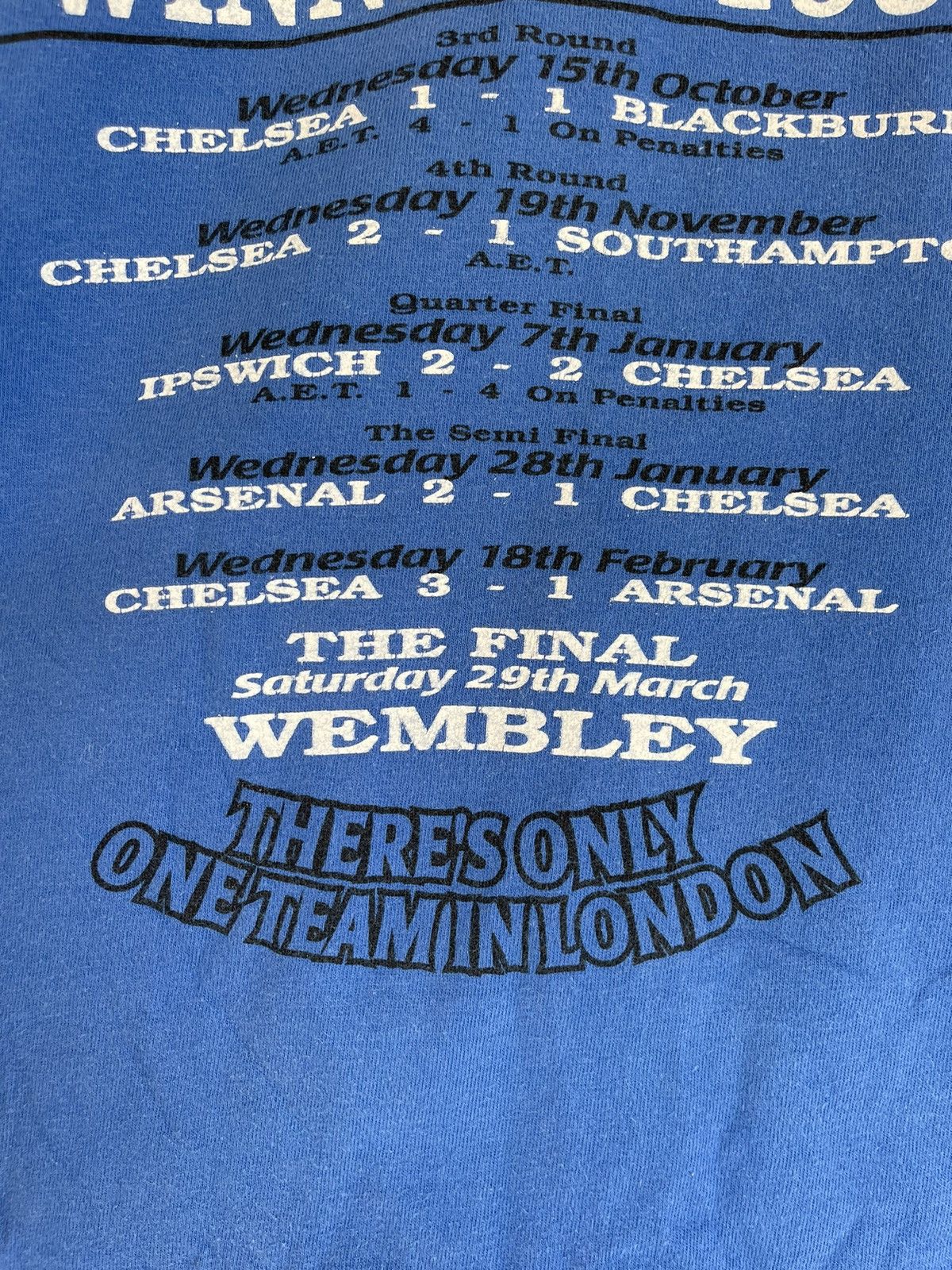 Chelsea Soccer 1998 Chelsea Vintage Coca Cola Cup Winners t-shirt rare Size US XL / EU 56 / 4 - 9 Thumbnail