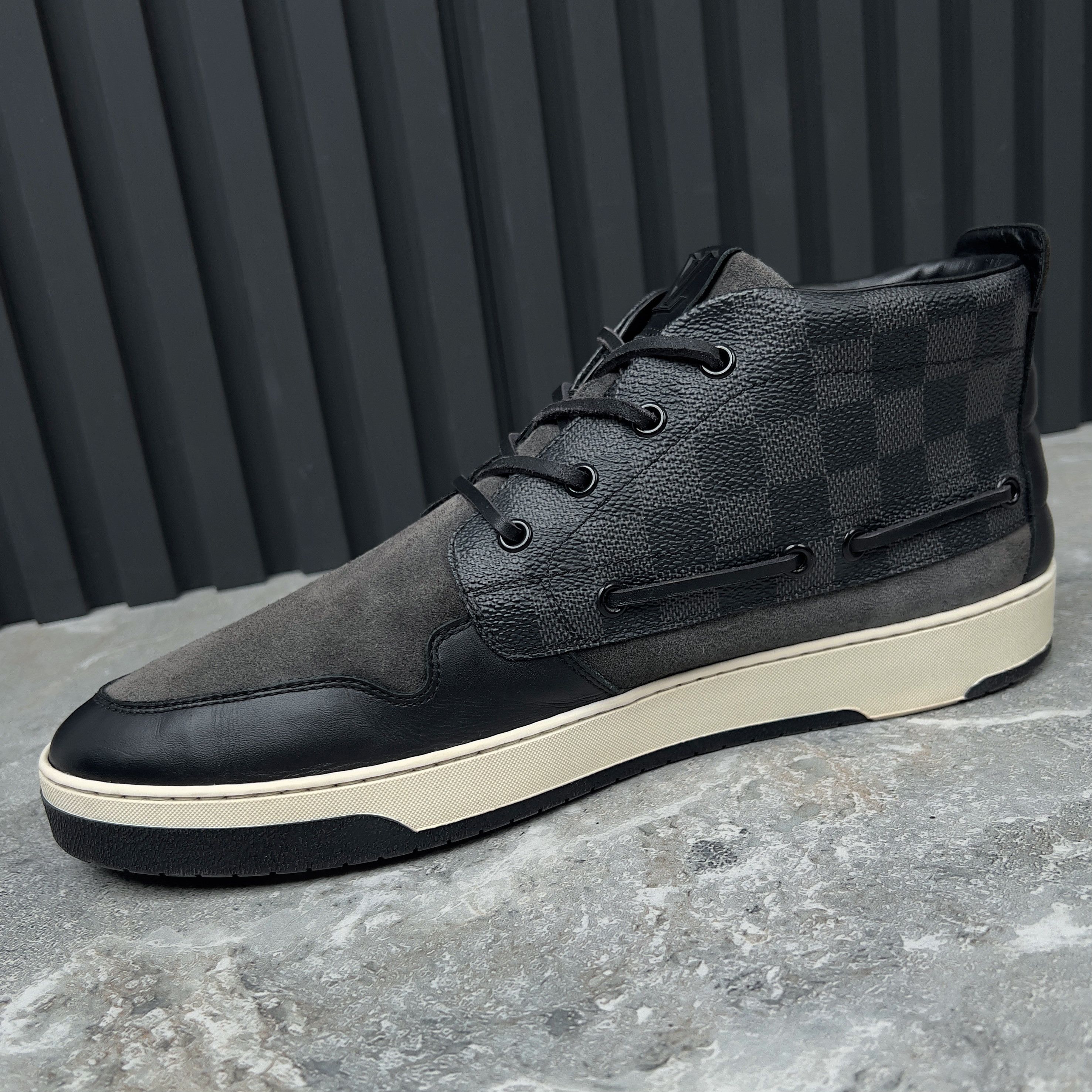 Louis Vuitton Trainer Damier Boots Graphite Leather Size US 10.5 / EU 43-44 - 6 Thumbnail
