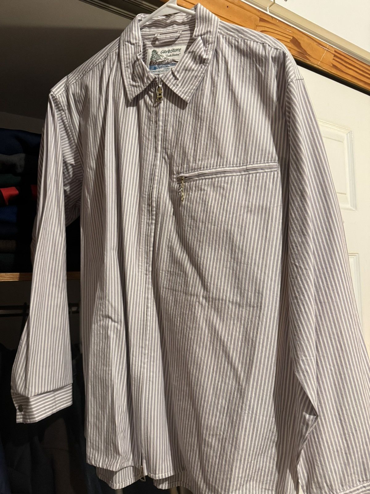Garbstore Garbstore Grande Zip Shirt Purple Stripe Size US S / EU 44-46 / 1 - 1 Thumbnail