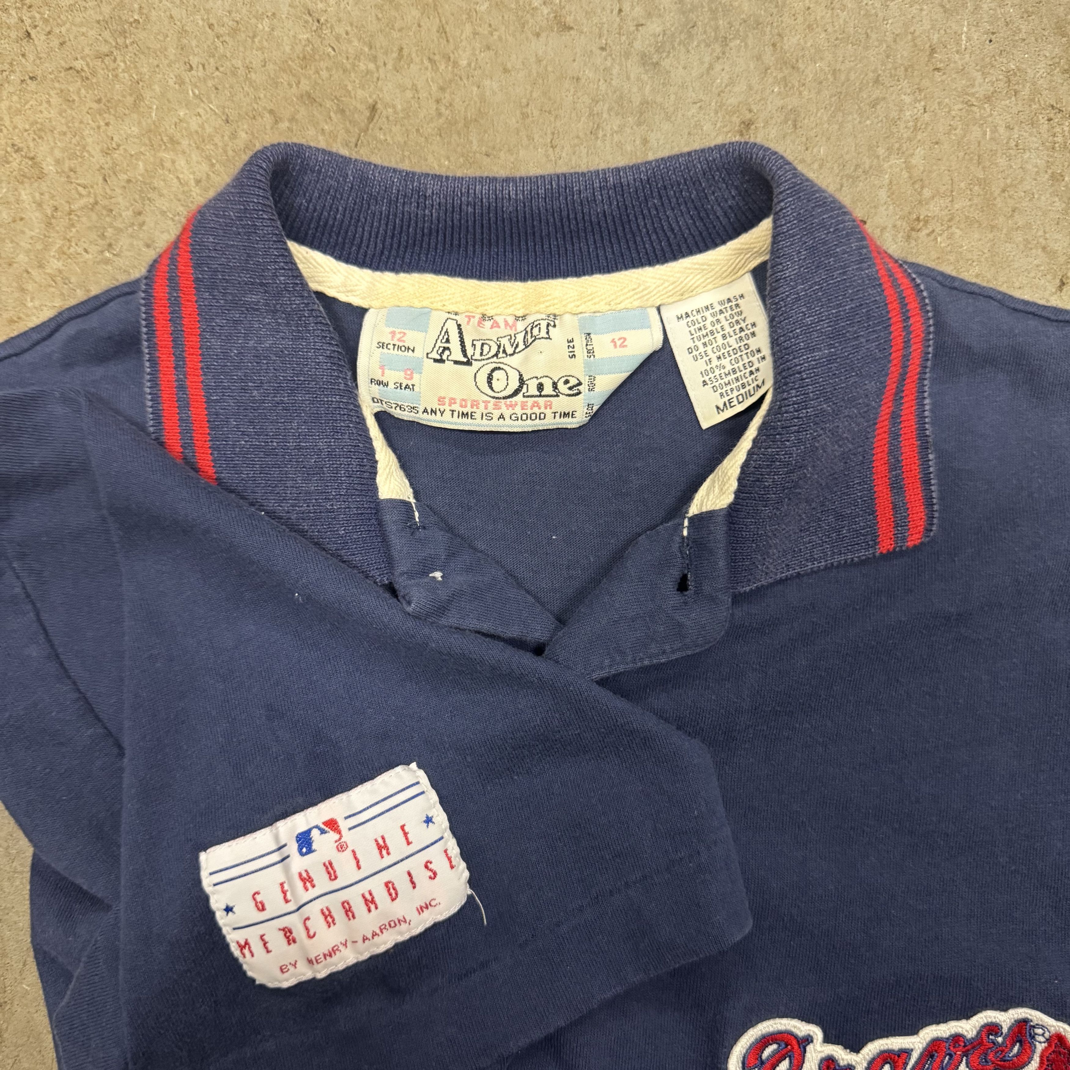 MLB VTG 80s Atlanta Braves MLB Baseball Polo Shirt Sportswear Size US M / EU 48-50 / 2 - 3 Thumbnail