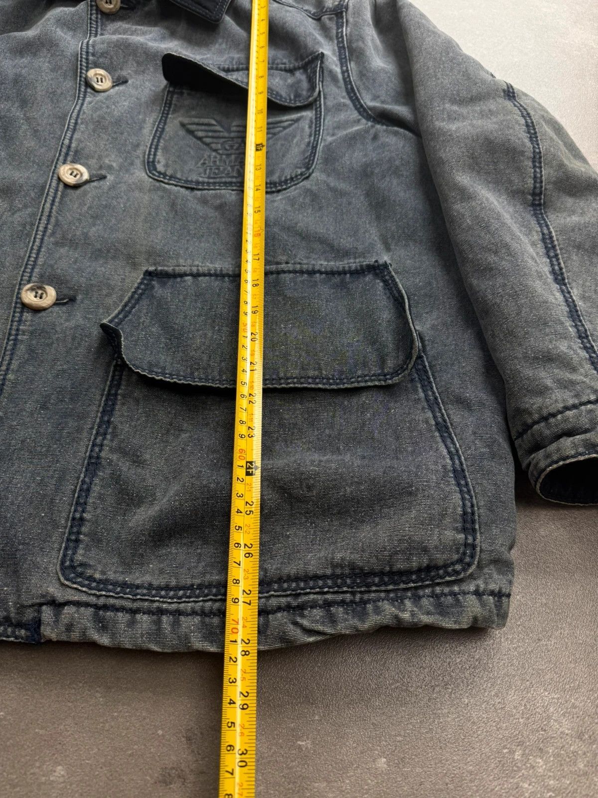 Armani Armani denim jacket vintage 1980s work wear made in Italy Size US L / EU 52-54 / 3 - 14 Thumbnail