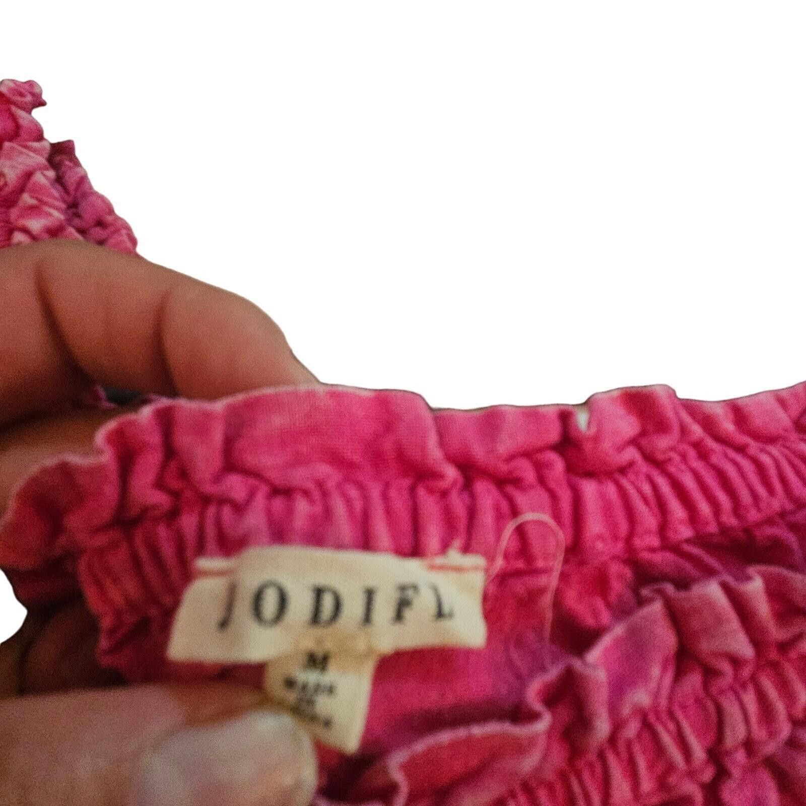 Designer Jodifl Pink Off The Shoulder Romper with Pockets Size M Size 32" / US 10 / IT 46 - 4 Thumbnail
