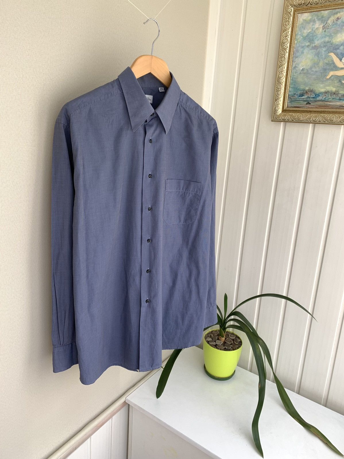 Christian Dior Monsieur Christian Dior Vintage Long Sleeve Button Shirt Size L XL Size US XL / EU 56 / 4 - 1 Thumbnail