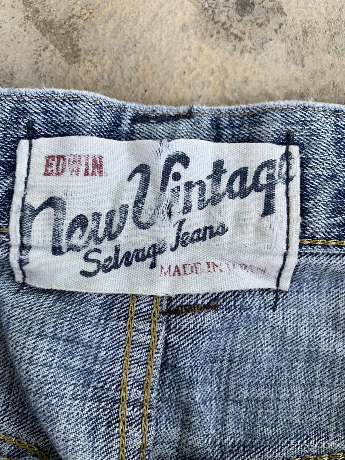 Edwin × Vintage Edwin 505V Selvedge Distressed Denim Size US 37 - 12 Thumbnail
