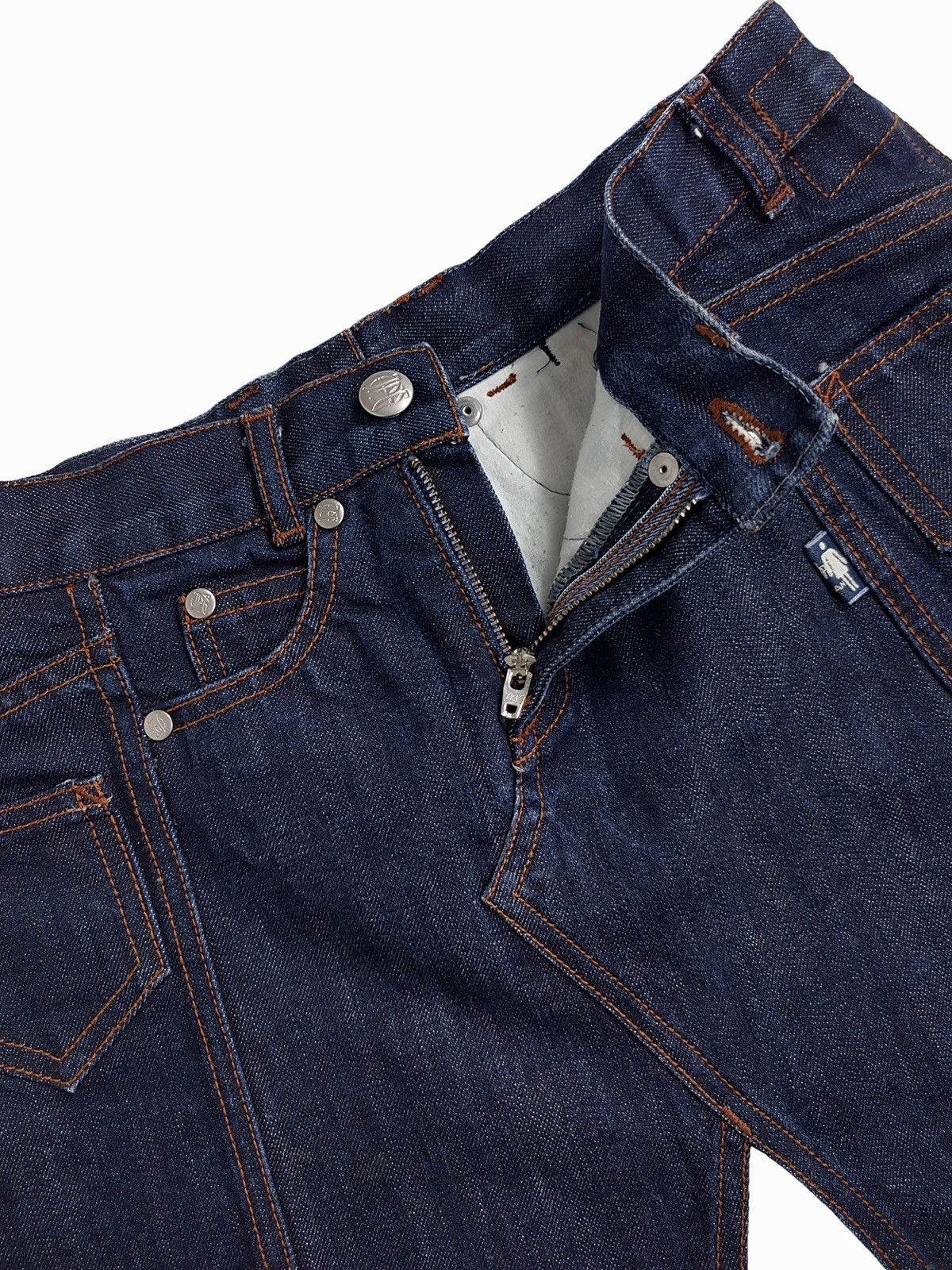 Jean Paul Gaultier 90s Archive Jean Paul Gaultier Trempe L’oeil Denim Skirt Size 27" / US 4 / IT 40 - 9 Thumbnail