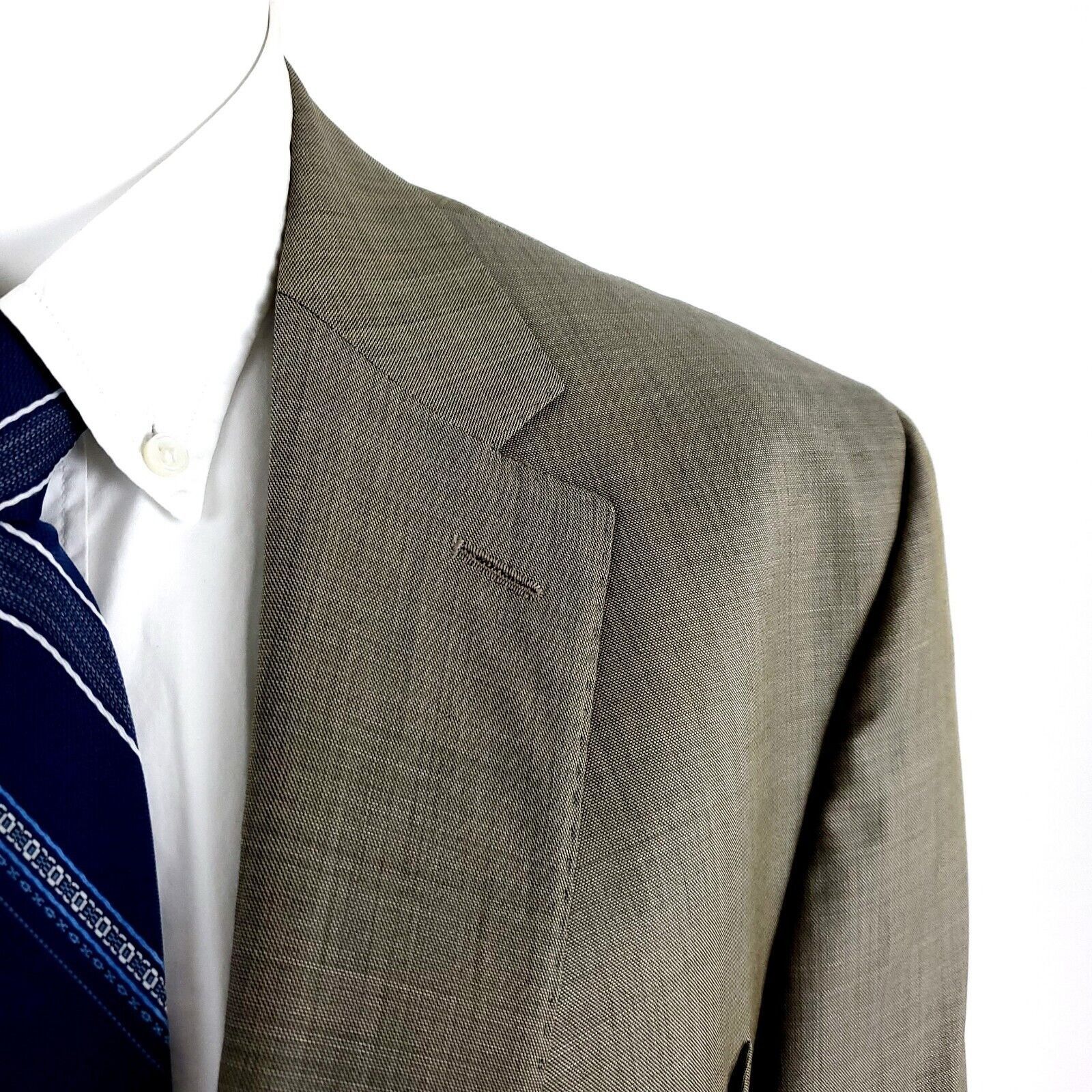 Jack Victor Jack Victor Elite Nepal Ct Wool 2 Button Blazer 44R Tan Shar Size 44R - 2 Thumbnail