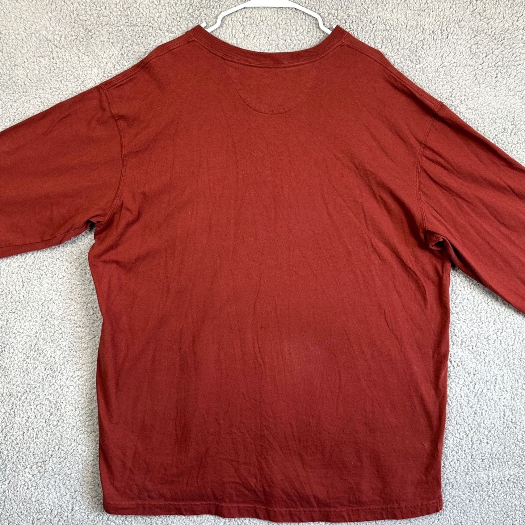 Duluth Trading Company Duluth Trading Co T-Shirt Henley Mens XL Red Work Relaxed Longtail Long Sleeve Size US XL / EU 56 / 4 - 3 Thumbnail