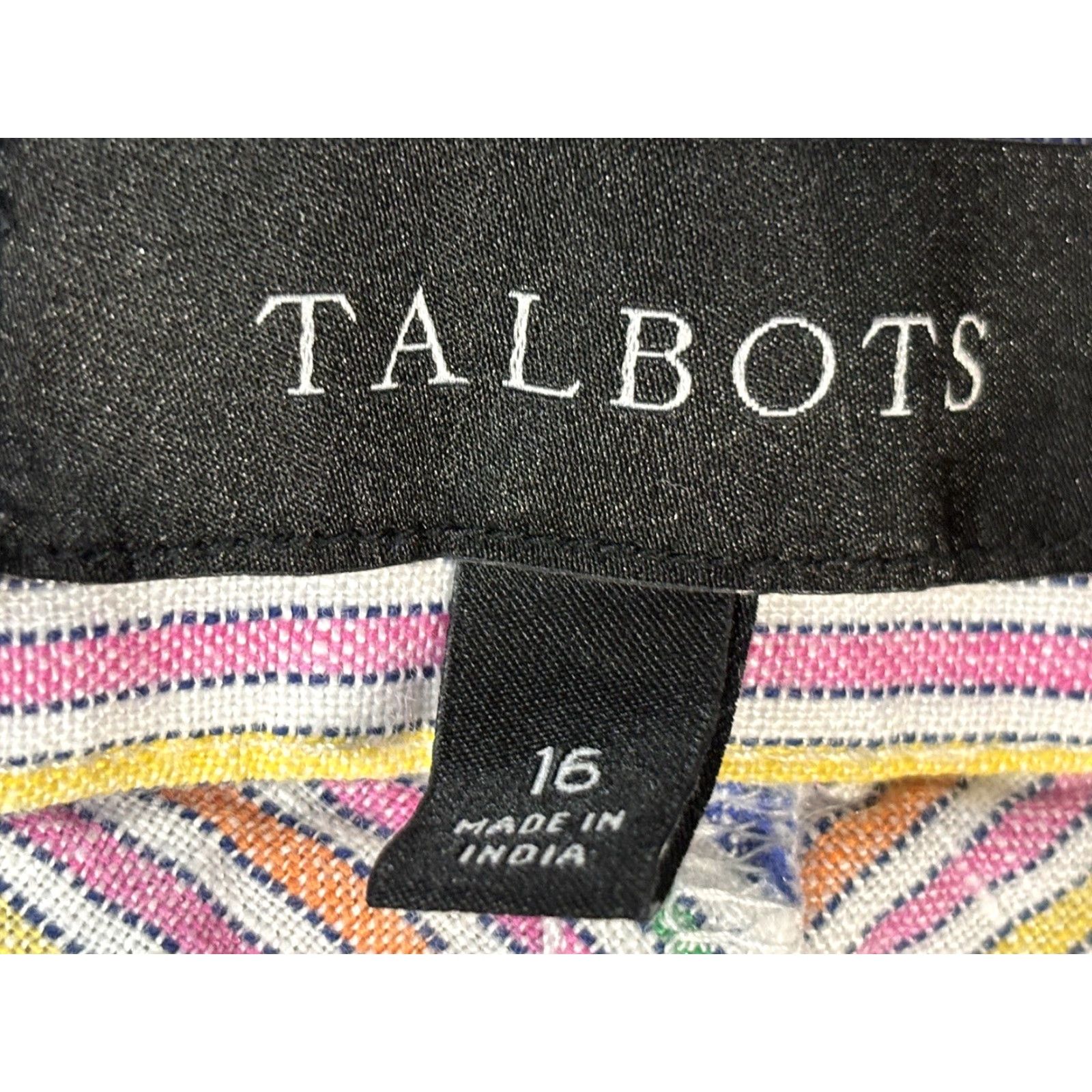 Talbots Talbots Striped Linen Blend Midi Skirt 16 Aline VGUC Size 38" / US 16 / IT 52 - 5 Thumbnail