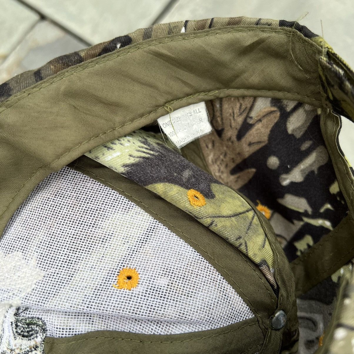 Vintage Vintage 90s Woodland Camo Fishing Embroidered Dad Hat Size ONE SIZE - 3 Thumbnail