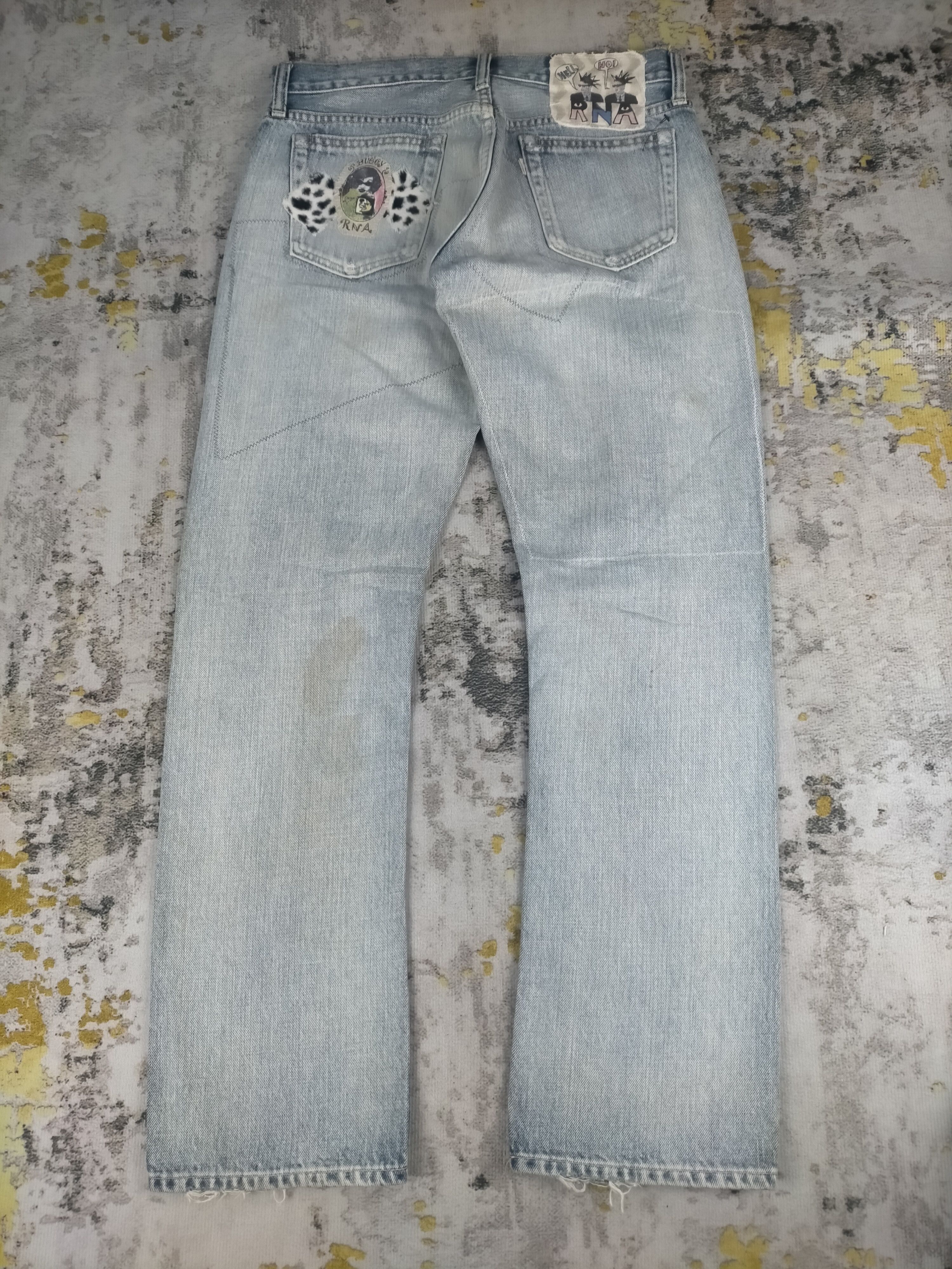 If Six Was Nine 🔥 Rare Rna Inc Punk Mudwash Distressed Jeans Size US 29 - 4 Thumbnail