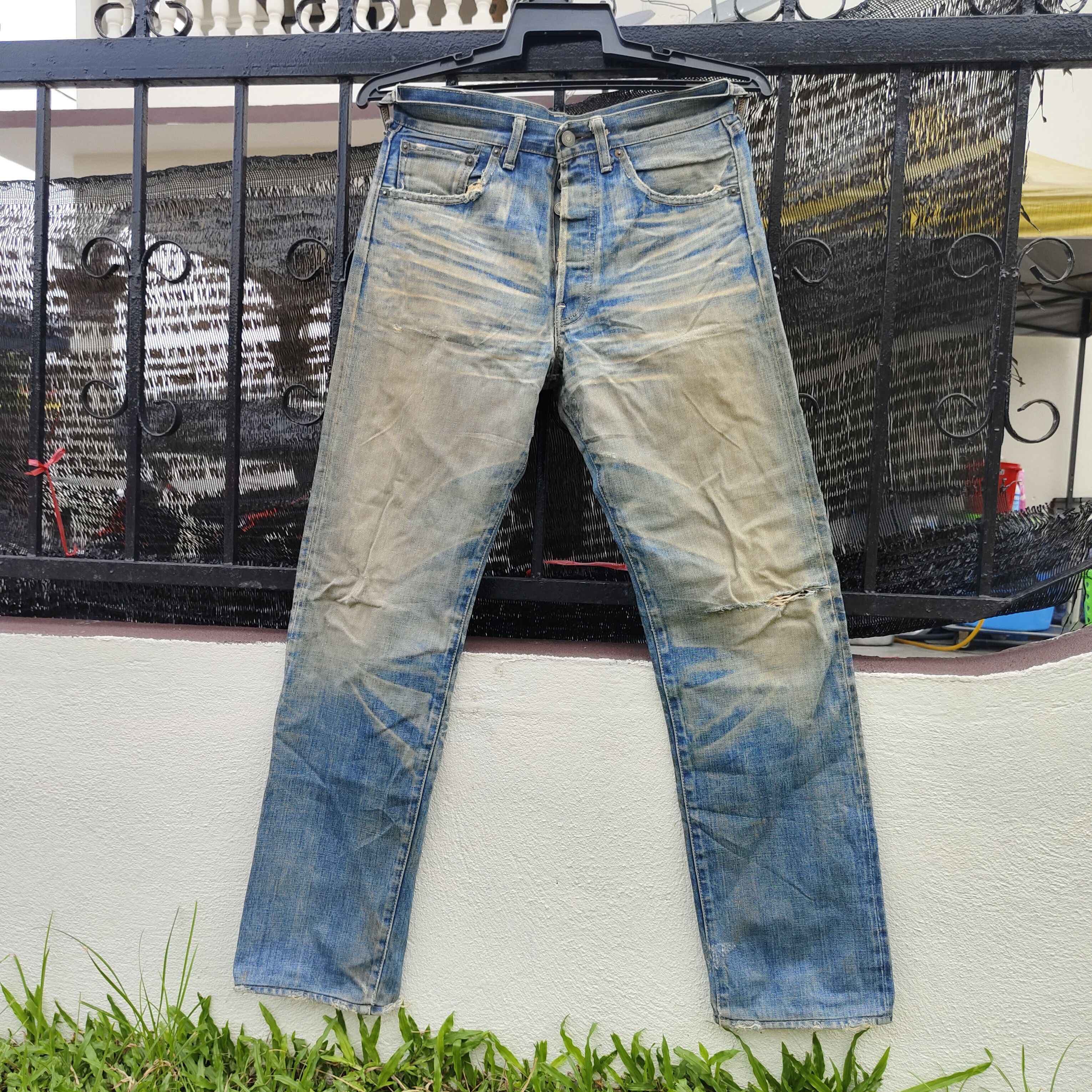 Levi's Vintage Levi's Big E Lot 66501 Distressed Selvedge Jean Size US 30 / EU 46 - 1 Thumbnail