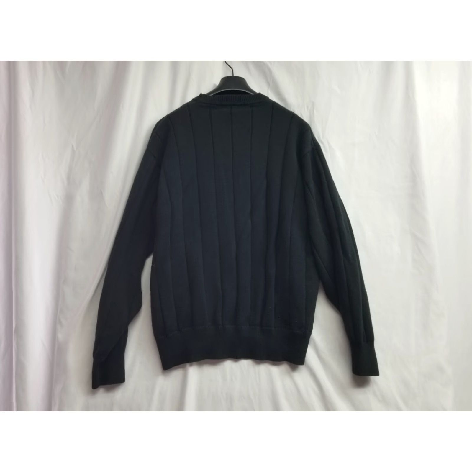 Faconnable VINTAGE Faconnable Sweater Mens Large Black Wool Long Sleeve V Neck Pullover Knit Regular Fit Classic Knitwear Size US L / EU 52-54 / 3 - 2 Thumbnail