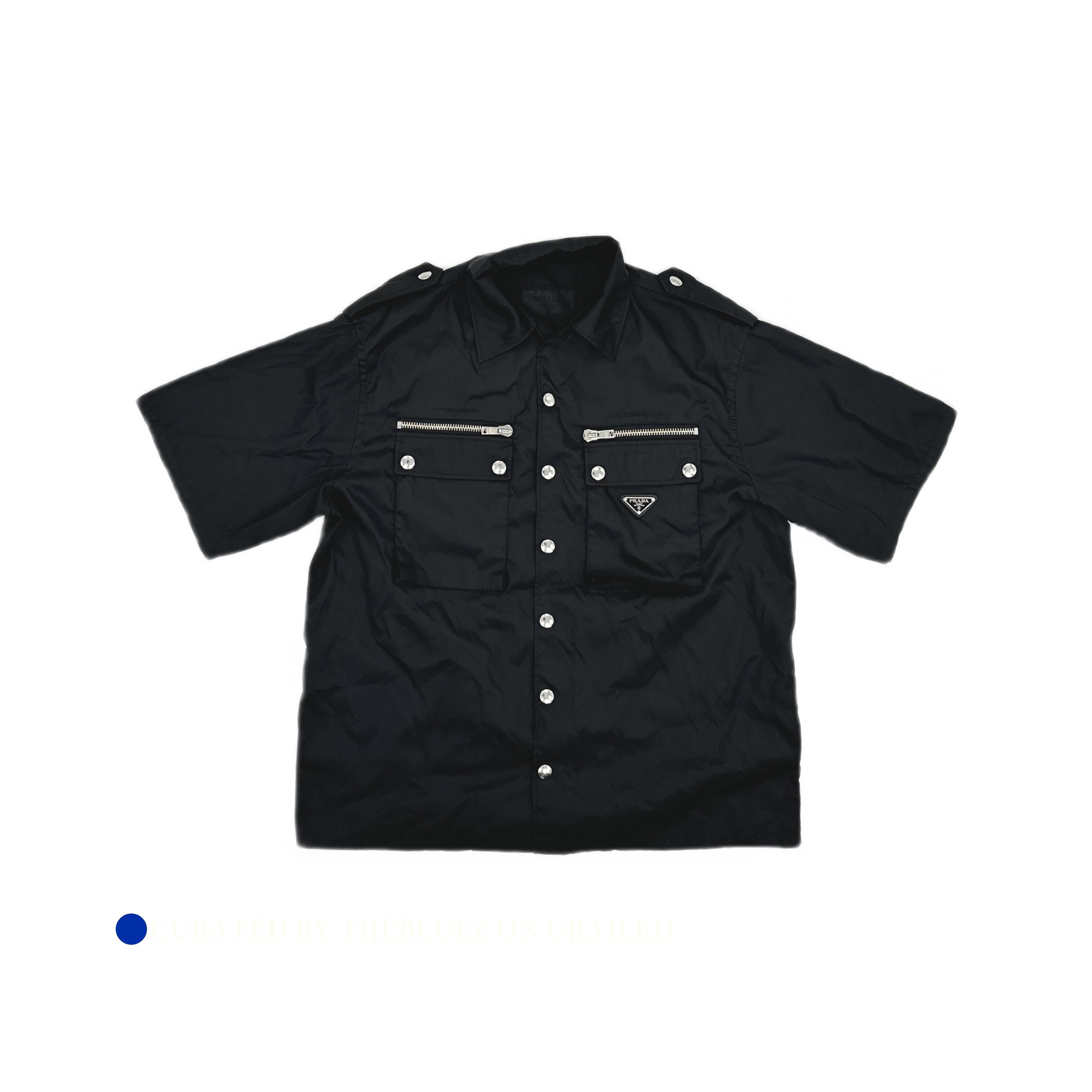 Prada Utility Nylon Shirt in Black, Size M Size US M / EU 48-50 / 2 - 1 Thumbnail