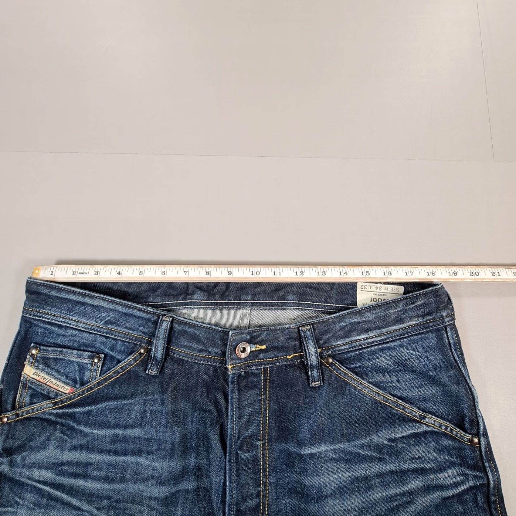 Diesel Diesel Jeans Blue W34 L32 Jodar Carrot Fit Cinch Back 0073N Mens Jeans Regular 5-Pocket Denim Cotton Slim Tapered Button Fly Vintage No Size US 34 / EU 50 - 5 Thumbnail
