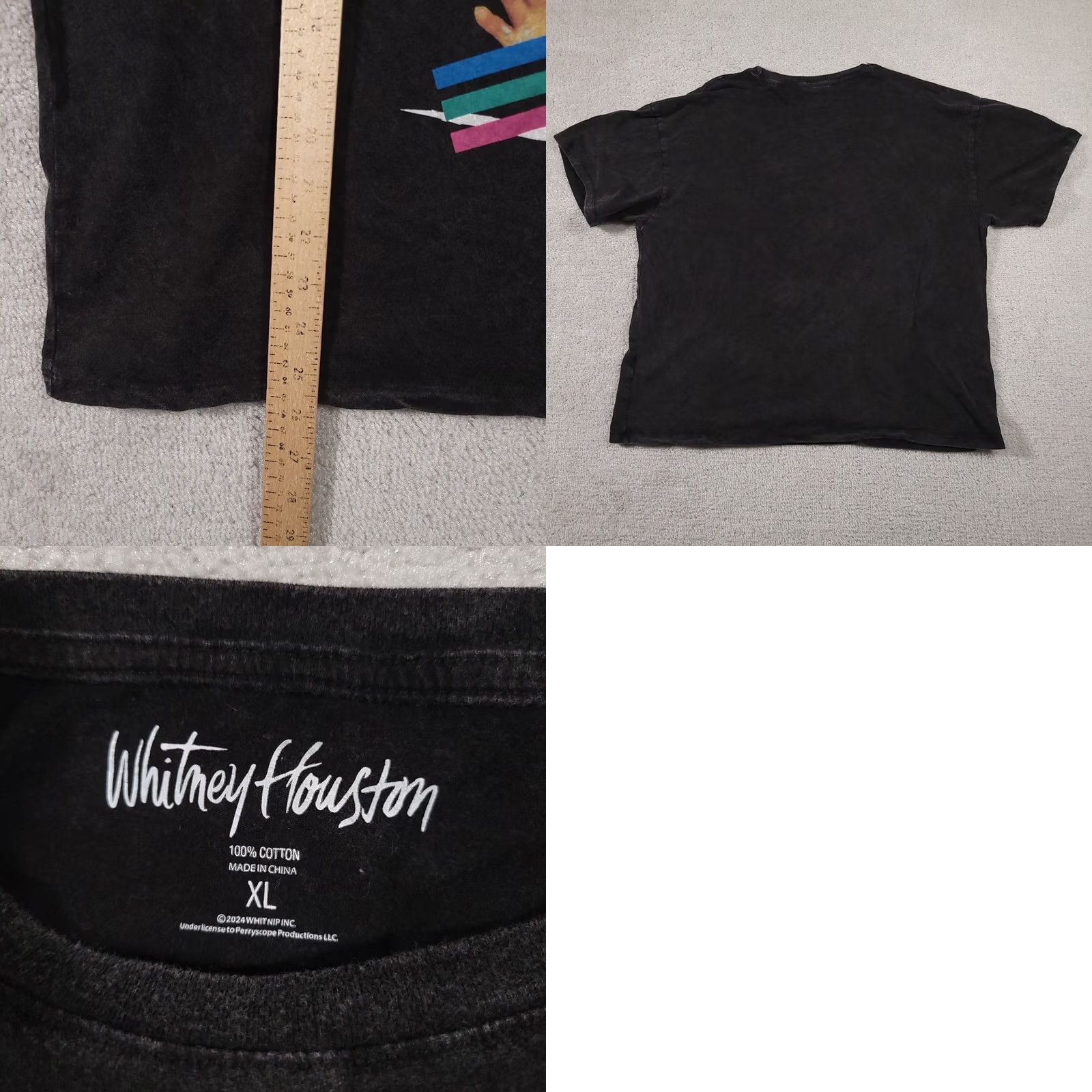 Vintage Whitney Houston Short Sleeve Band T Shirt Women's XL Black Burnout Big Graphic T-Shirt Women Size XL / US 12-14 / IT 48-50 - 8 Thumbnail