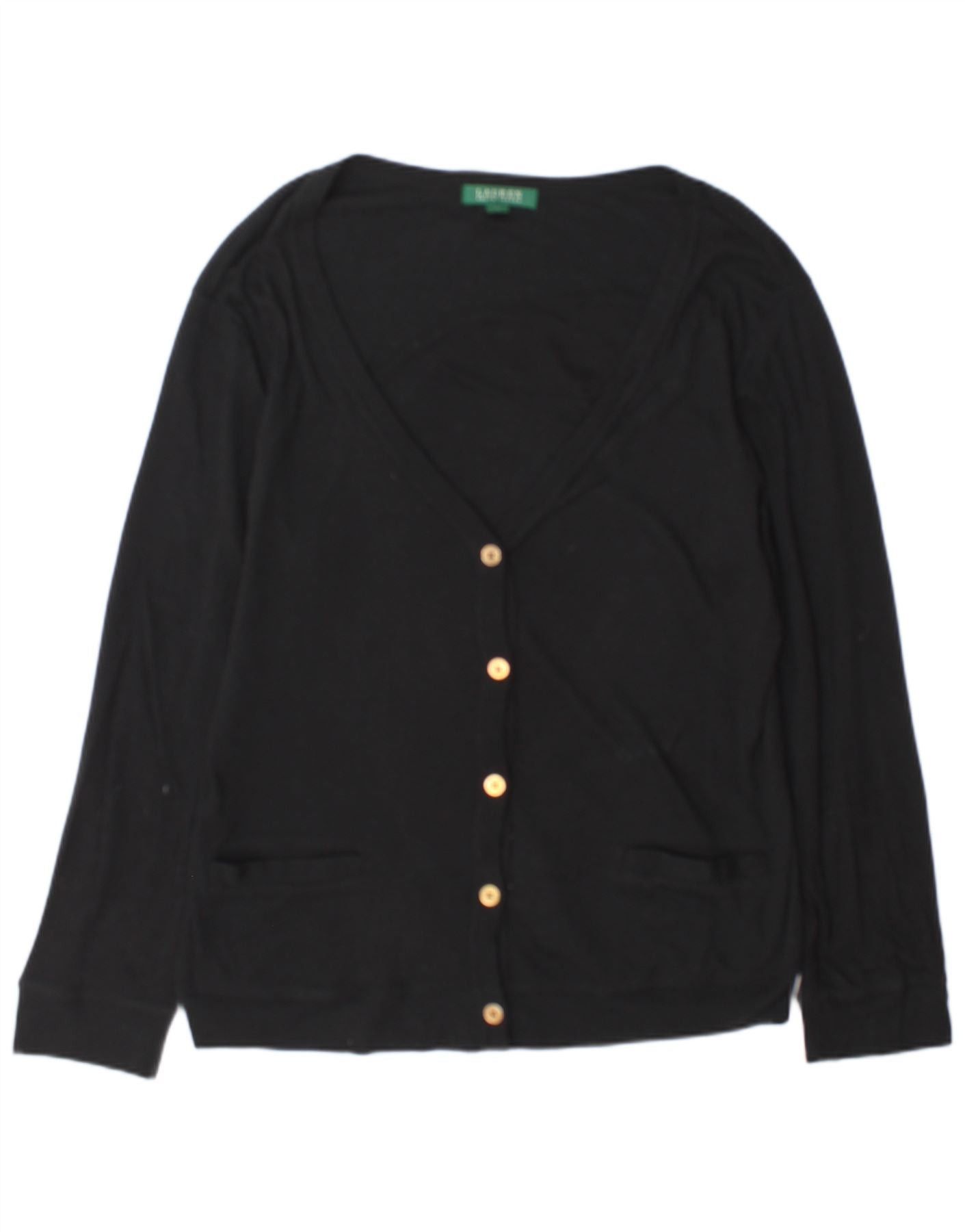 Ralph Lauren Womens Cardigan Sweater UK 18 XL Navy Blue Cotton Size M / US 6-8 / IT 42-44 - 1 Thumbnail