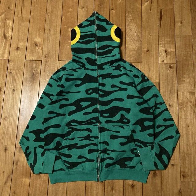 Bape BAPE Green Fish Full Zip Hoodie a bathing ape NIGO Size US M / EU 48-50 / 2 - 2 Thumbnail