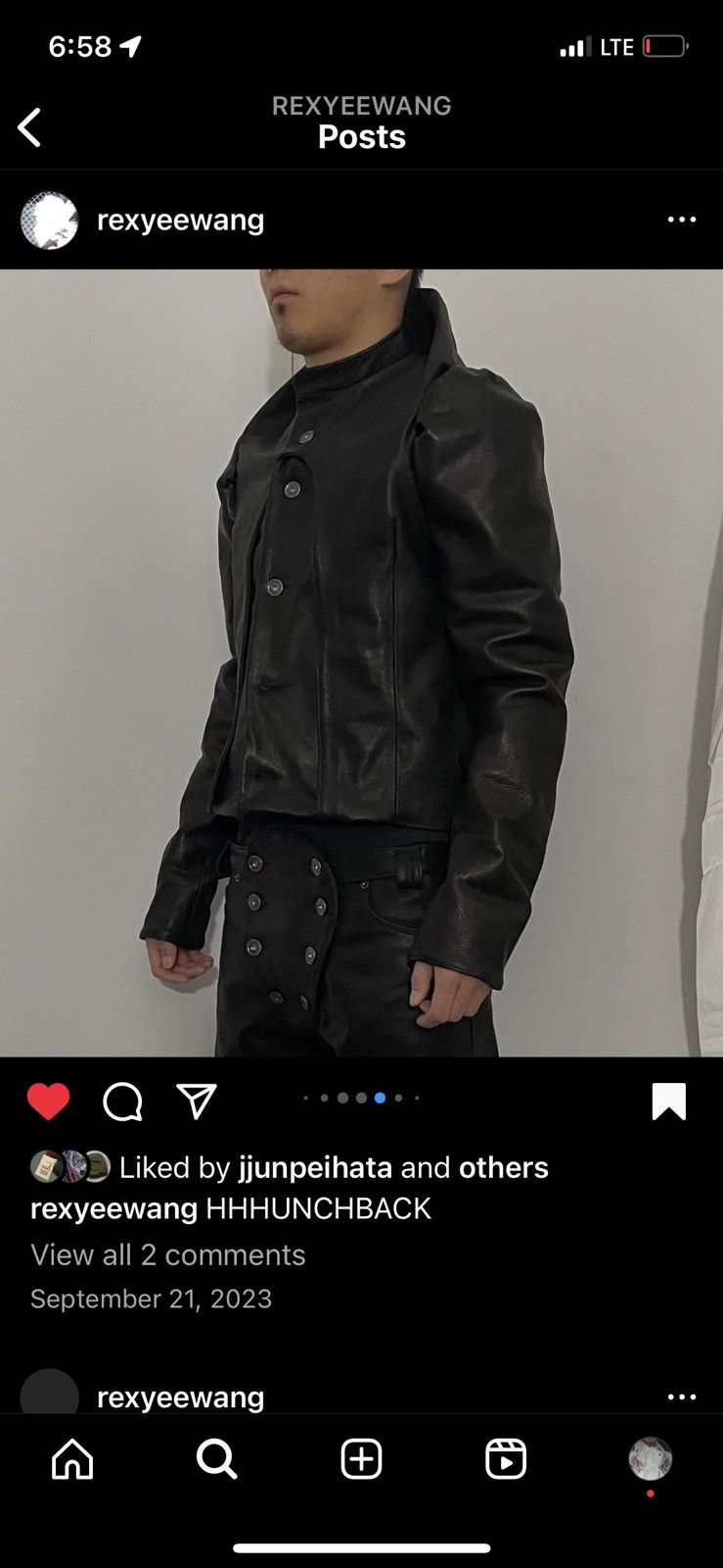 Designer Rexyeewang leather hunchback jacket Size US M / EU 48-50 / 2 - 7 Thumbnail