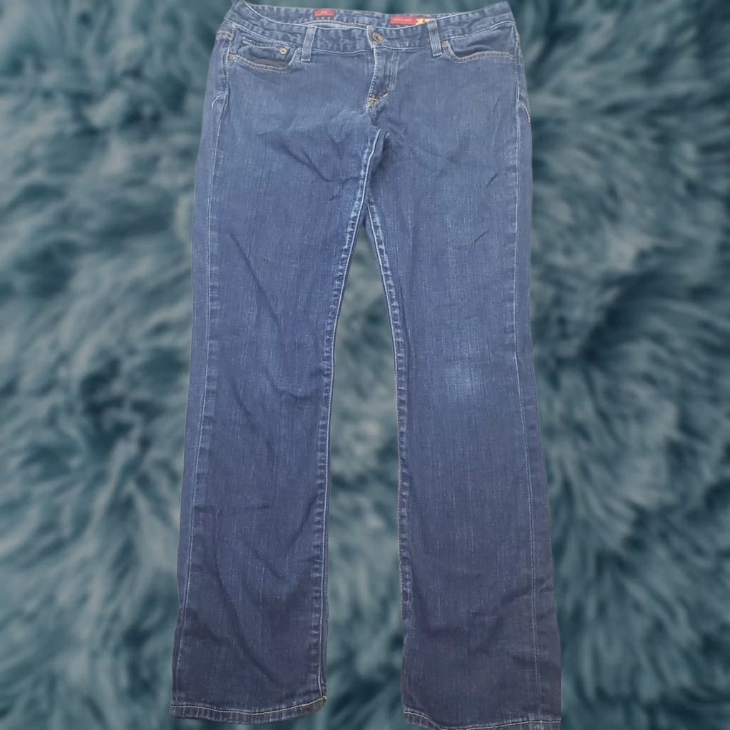 Denime X2 Womens Size 12 Jeans Blue Stretch Denim Straight Leg 5-Pocket Regular Inseam 30.5" Casual Boho Vintage: Pre-owned Size 34" / US 12 / IT 48 - 1 Thumbnail