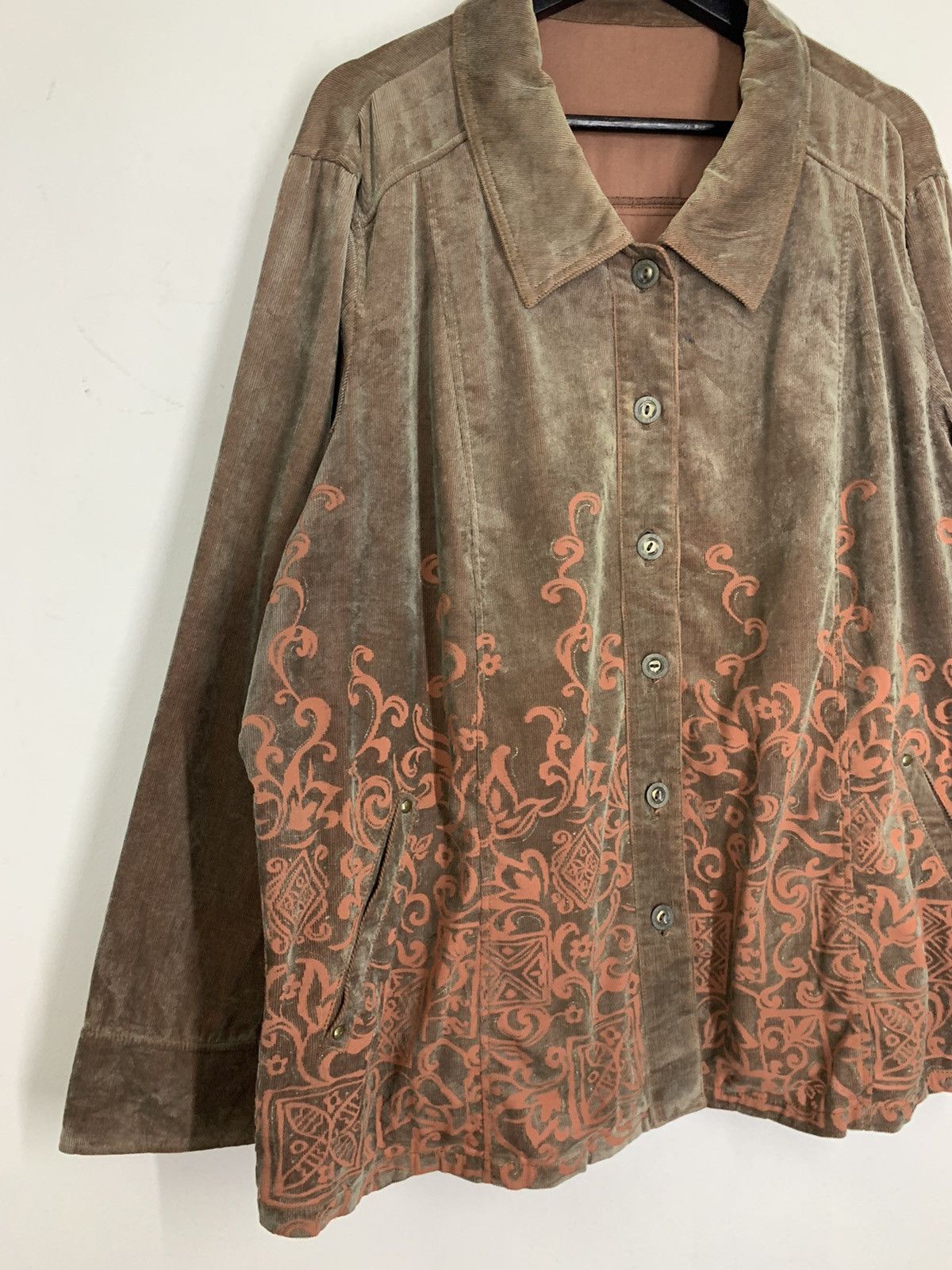 Hysteric Glamour × Japanese Brand × Tornado Mart Japanese Brand Tribal Tattoo Velour Corduroy Oversized Size US L / EU 52-54 / 3 - 2 Thumbnail