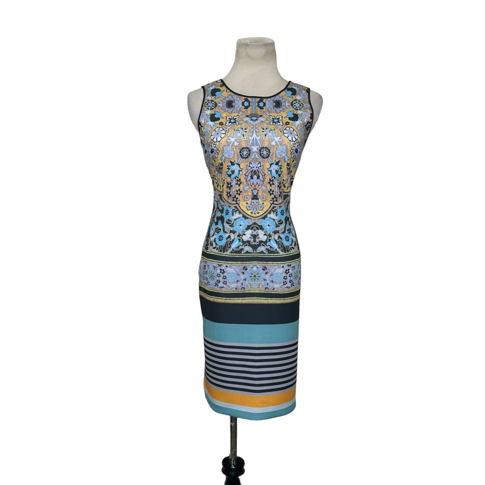 Anthropologie Clover Canyon colorful fitted mini dress size small Size S / US 4 / IT 40 - 10 Thumbnail
