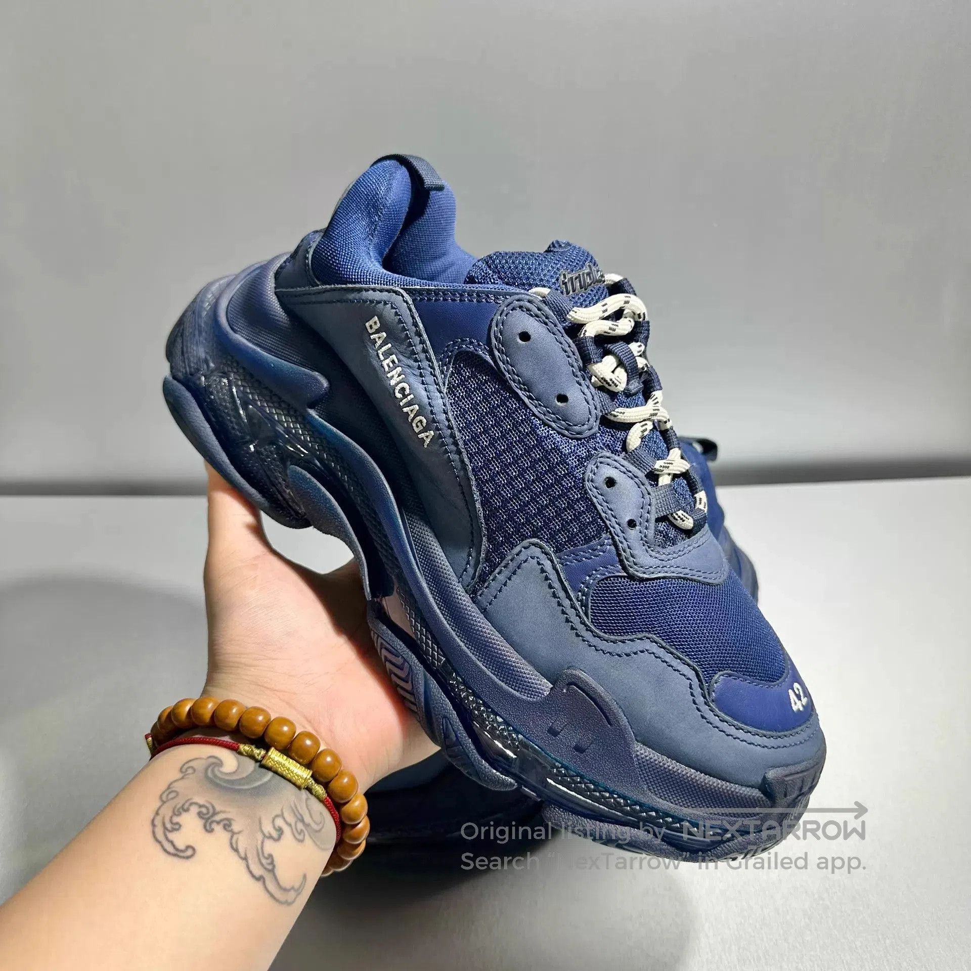 Balenciaga Blue Low-Top Sneakers Size 9. Size US 9 / EU 42 - 8 Thumbnail