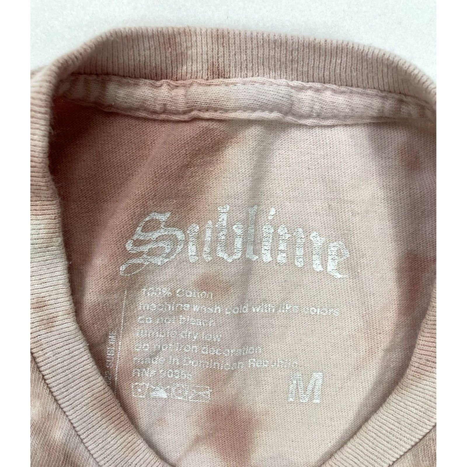 Pinko Sublime T-Shirt Women Medium Pink Tie Dye Crew Neck Short Sleeve Graphic Music 90s Vintage Boys Girls Mens Womens Size M / US 6-8 / IT 42-44 - 4 Thumbnail