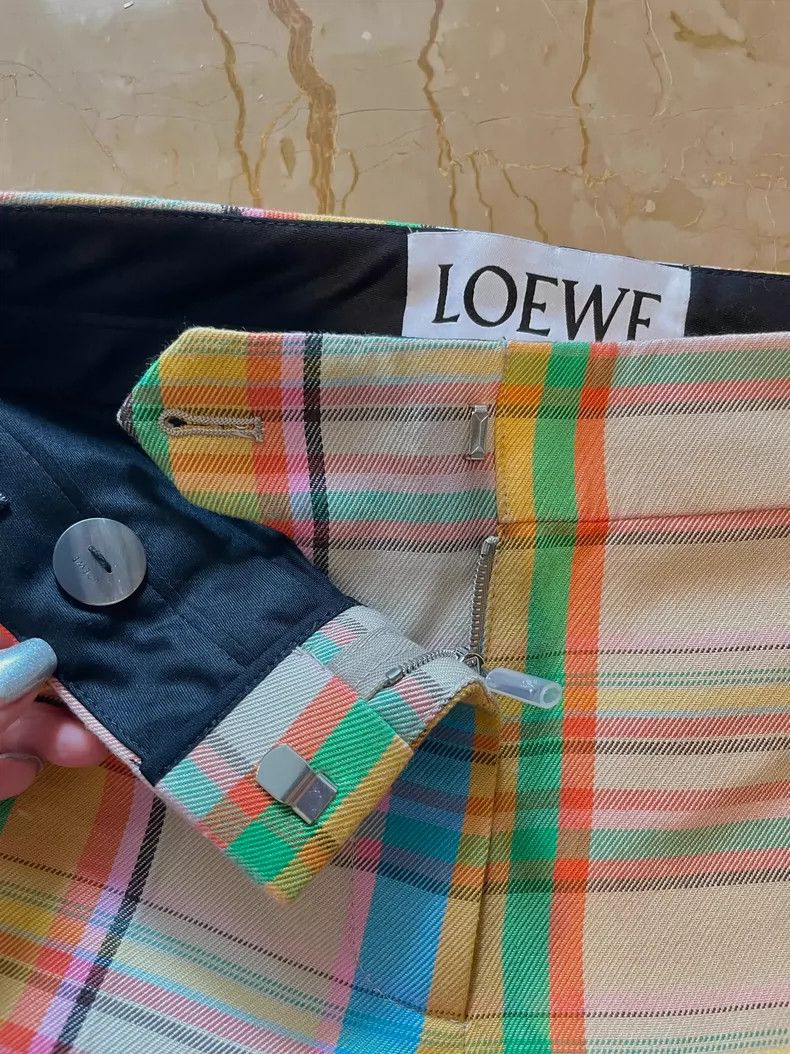 Loewe LOEWE Colorful checkered printed straight leg pants Size 42" / US 20 - 5 Thumbnail