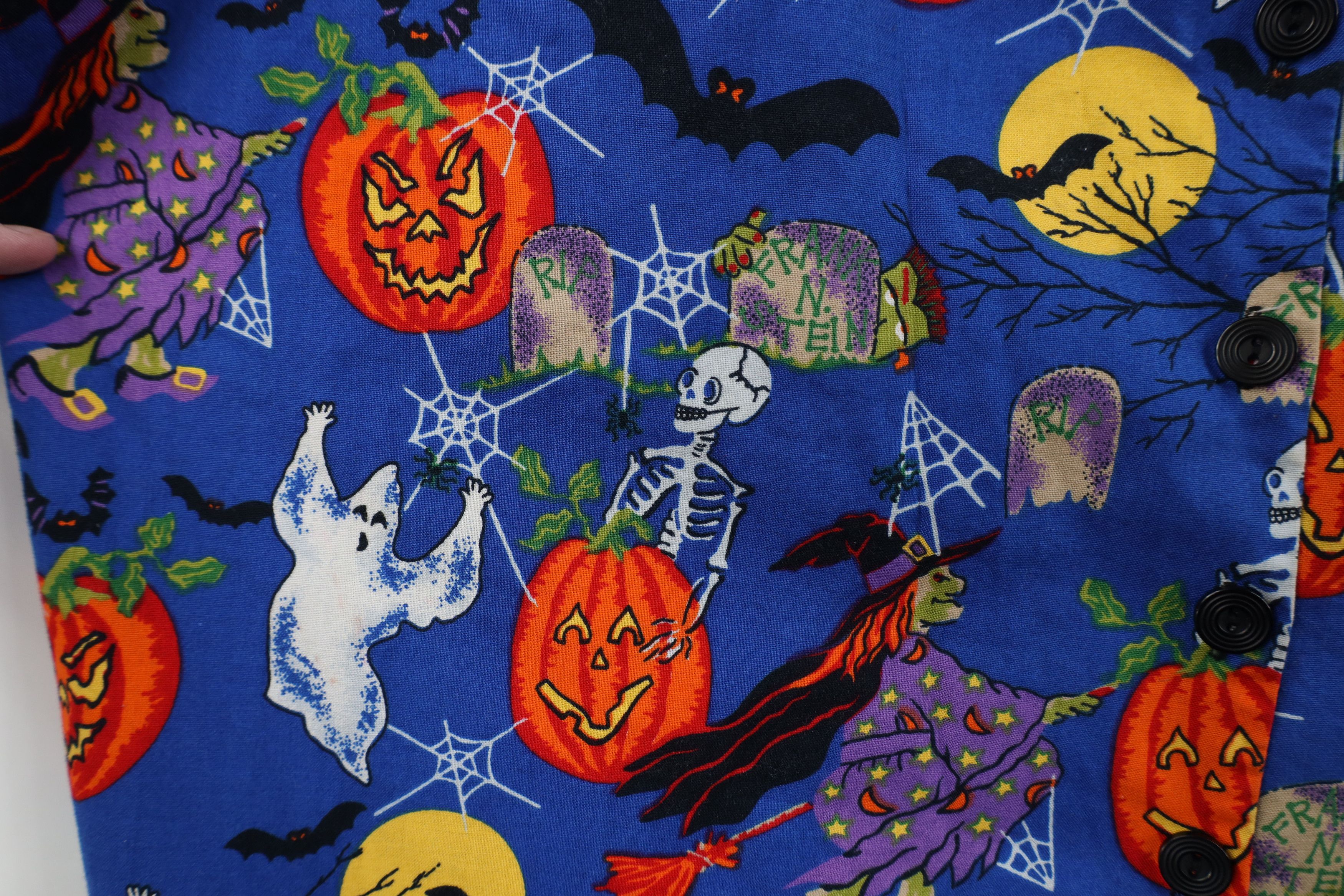 Vintage Vintage 90s Streetwear Witch Bat Pumpkin Ghost Vest Jacket Size XL / US 12-14 / IT 48-50 - 7 Thumbnail