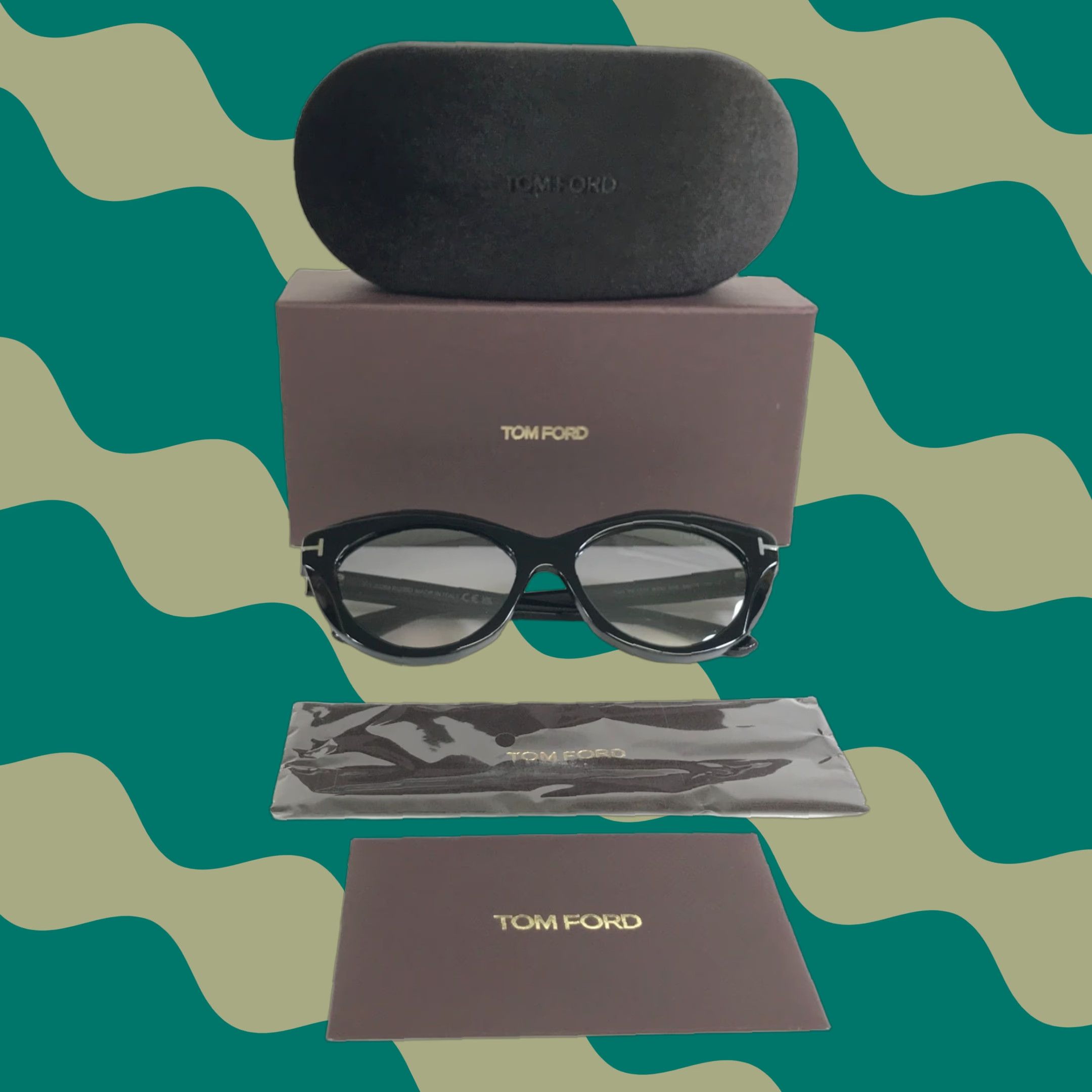 Tom Ford Tom Ford Nadine FT0941 01B Sunglasses Black Cat Eye 