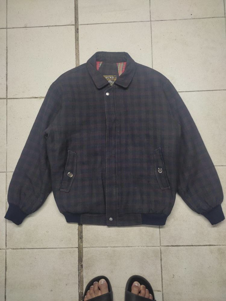Japanese Brand × Vintage VINTAGE JAPANESSE BRAND BOMBER CHECKERED JACKET Size US L / EU 52-54 / 3 - 5 Thumbnail
