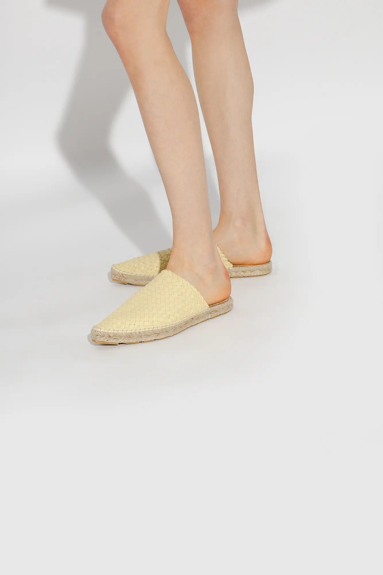 Bottega Veneta o1s1wg111024 Open Back Espadrille in Light Yellow Size US 6 / IT 36 - 2 Thumbnail