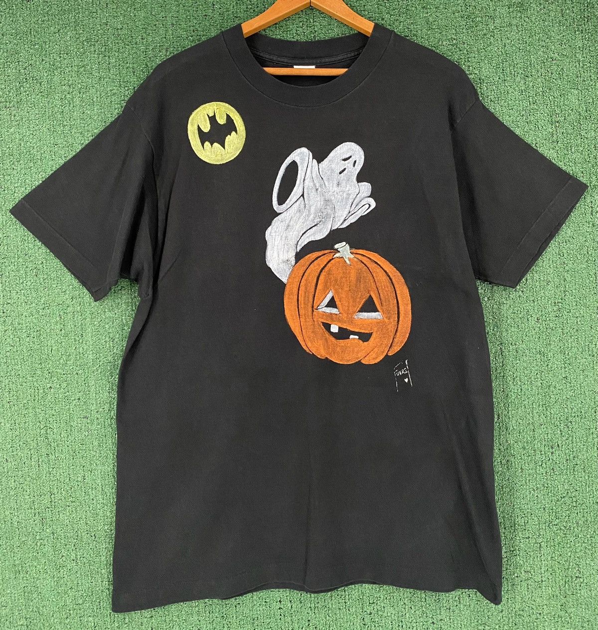 Vintage 90’s Halloween Ghost Pumpkin Handmade T-Shirt Medium Size US M / EU 48-50 / 2 - 1 Thumbnail