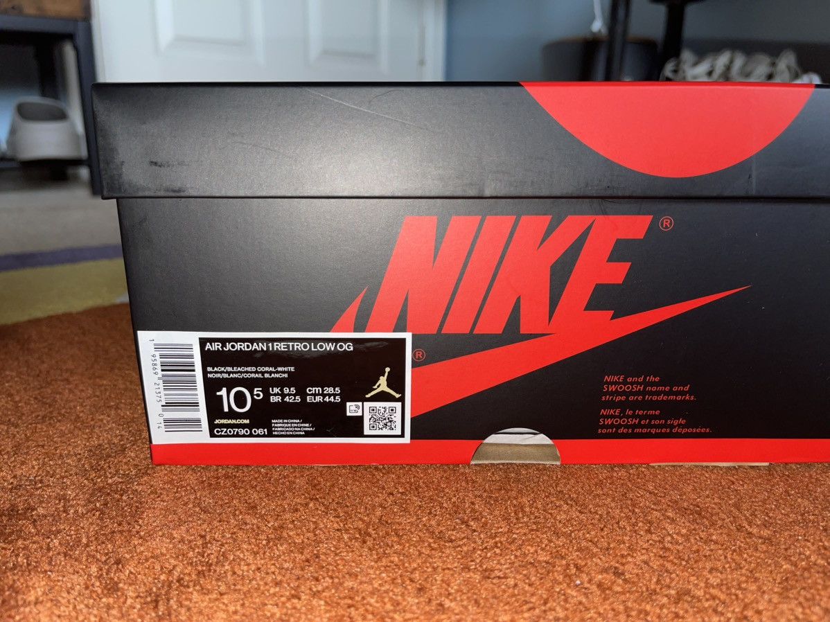 Jordan Brand Air Jordan 1 Low OG Bleached Coral Size 10.5 OG All Size US 10.5 / EU 43-44 - 8 Thumbnail