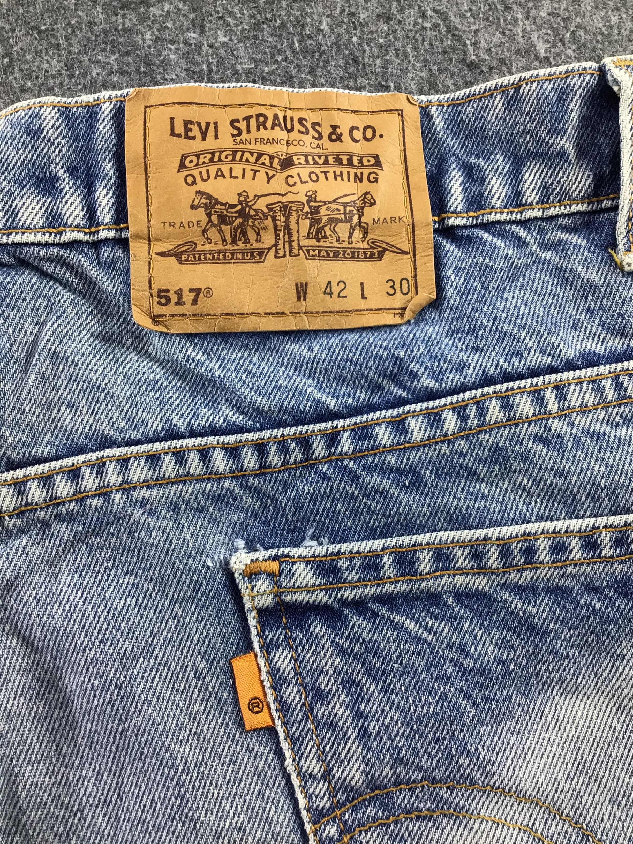 Levi's × Vintage Vintage 90s Levis 517 Orange Tab Jeans -JM305 Size US 41 - 6 Thumbnail