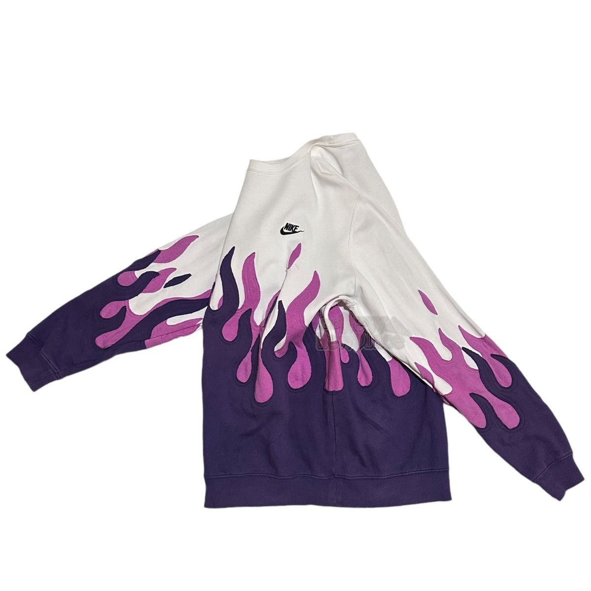 Nike Nike Crewneck Double Flame Purple White “Lozo” 597 Reworked Size US XL / EU 56 / 4 - 3 Thumbnail
