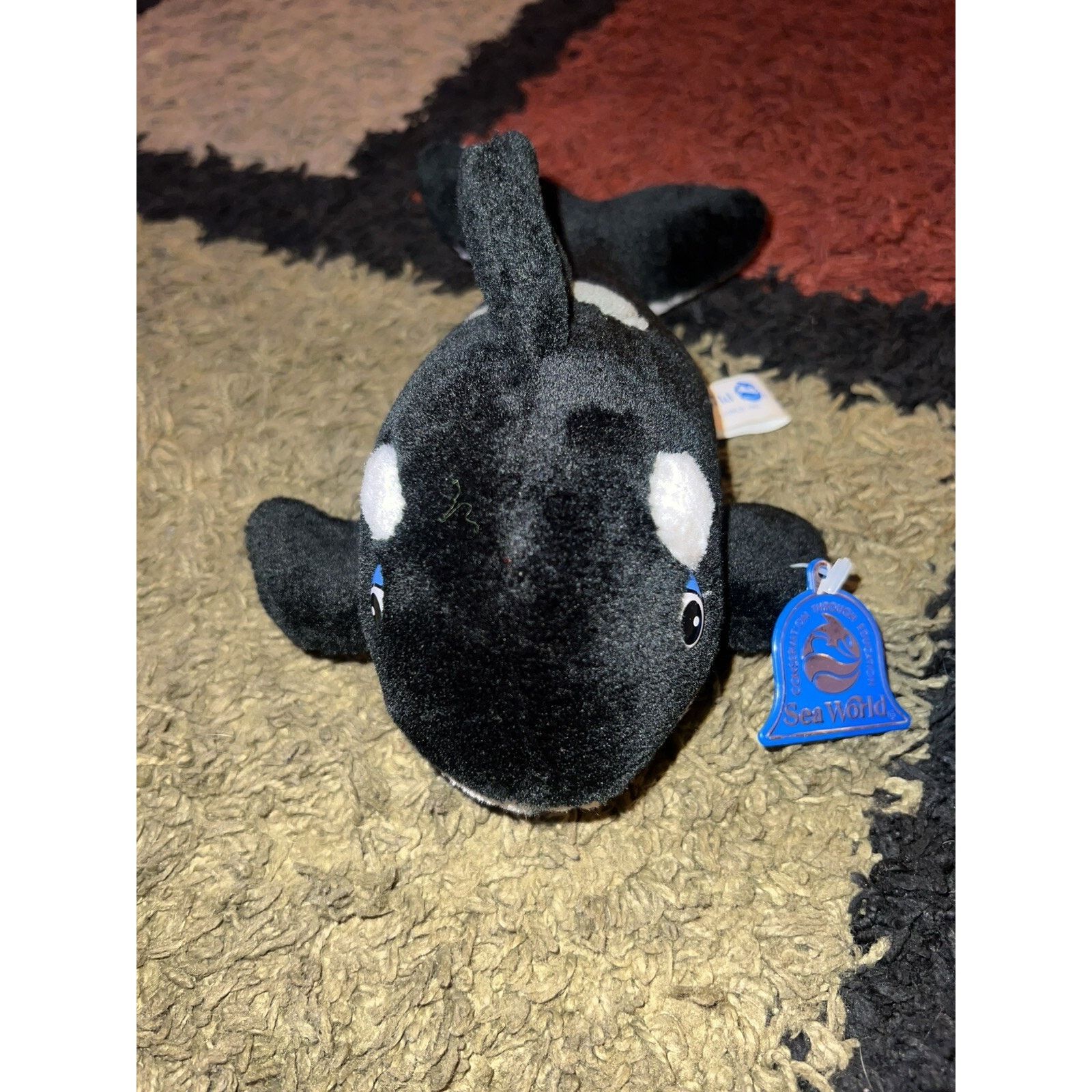 Other Vintage Sea World Shamu (Killer Whale) Plush w Original Tag! Size ONE SIZE - 1 Thumbnail