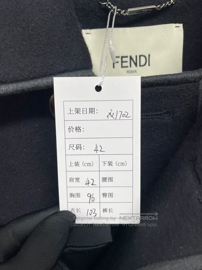 Fendi Fendi Leather Trim Cashmere Coat Size S / US 4 / IT 40 - 3 Thumbnail