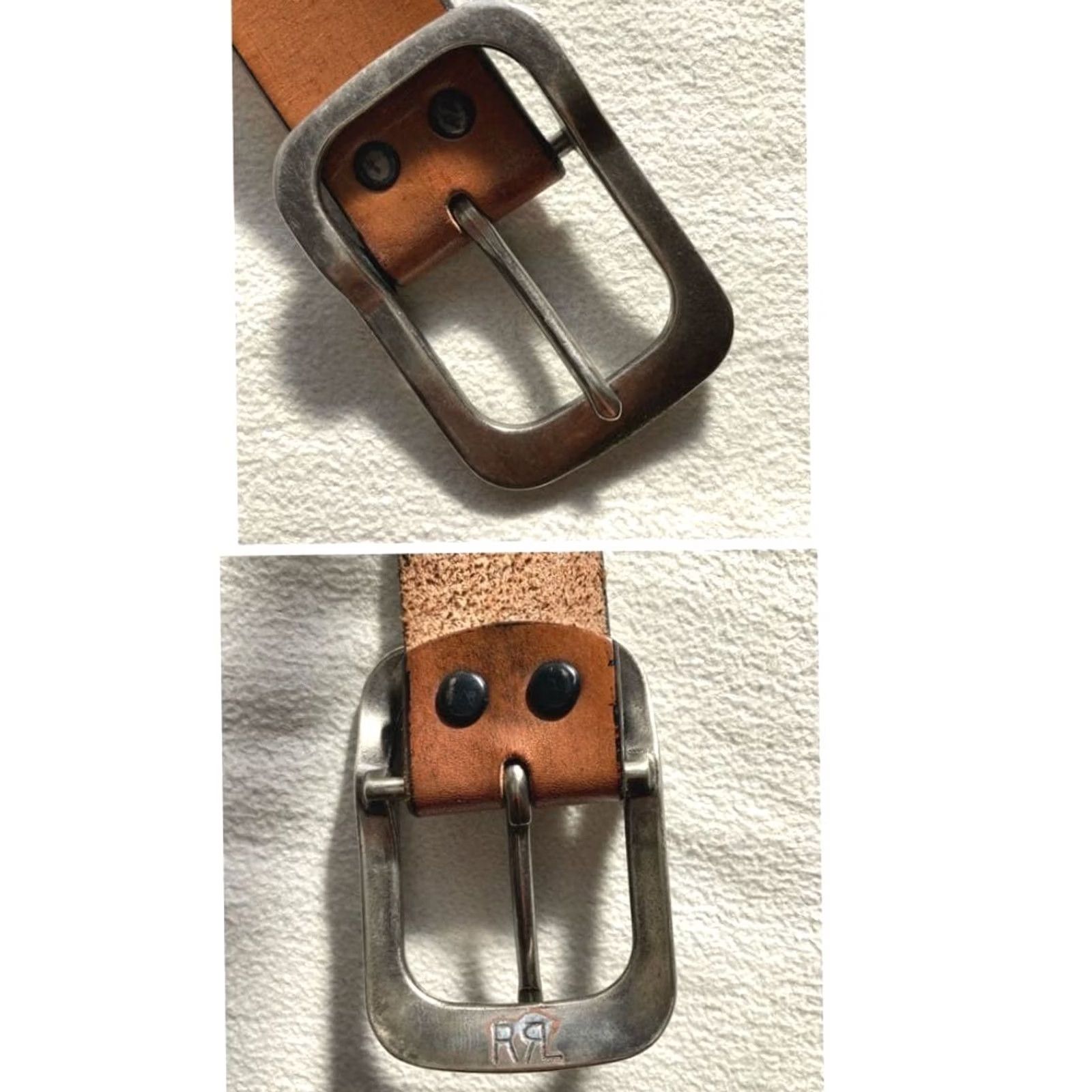 Ralph Lauren RRL Ralph Lauren Belt W34 Eagle Mountain Cowhide Leather Brown Pre-owned Size 34 - 6 Thumbnail