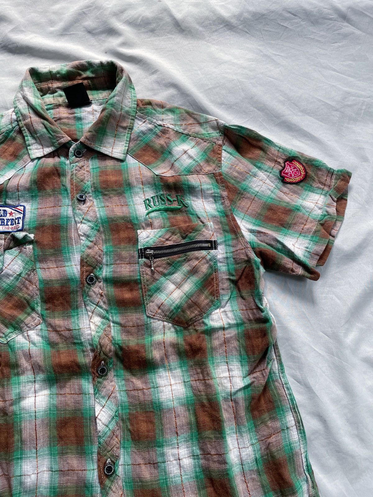 Le Grande Bleu (L.G.B.) HYBRIDGE NEW CULTURE RUSS-K BUTTON UP SHIRT Size US M / EU 48-50 / 2 - 4 Thumbnail